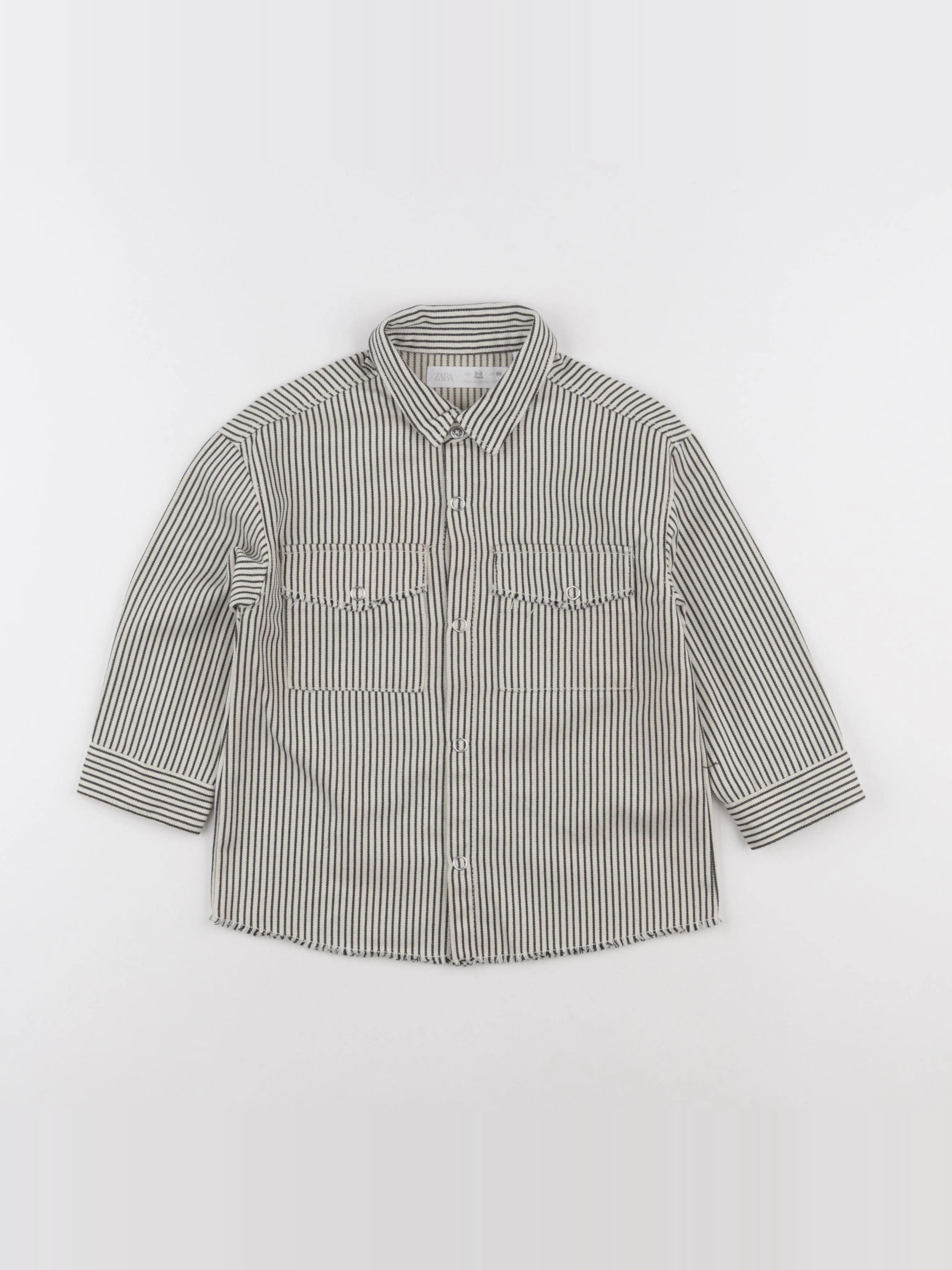 Zara - chemise beige - 2/3 ans