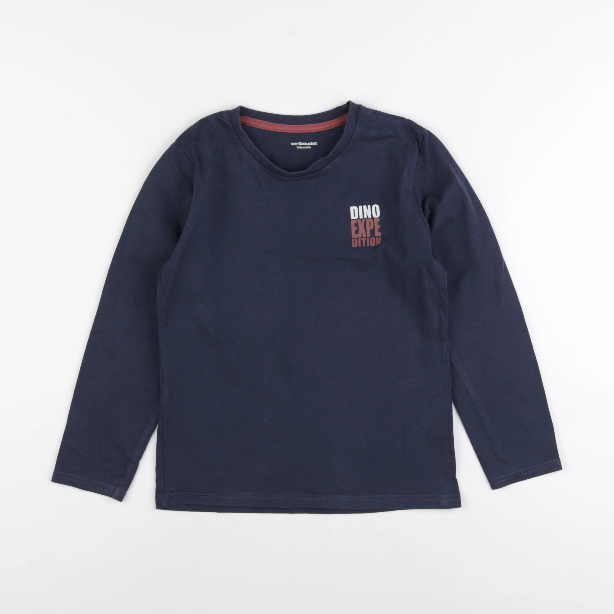 Vertbaudet - tee-shirt bleu - 8 ans