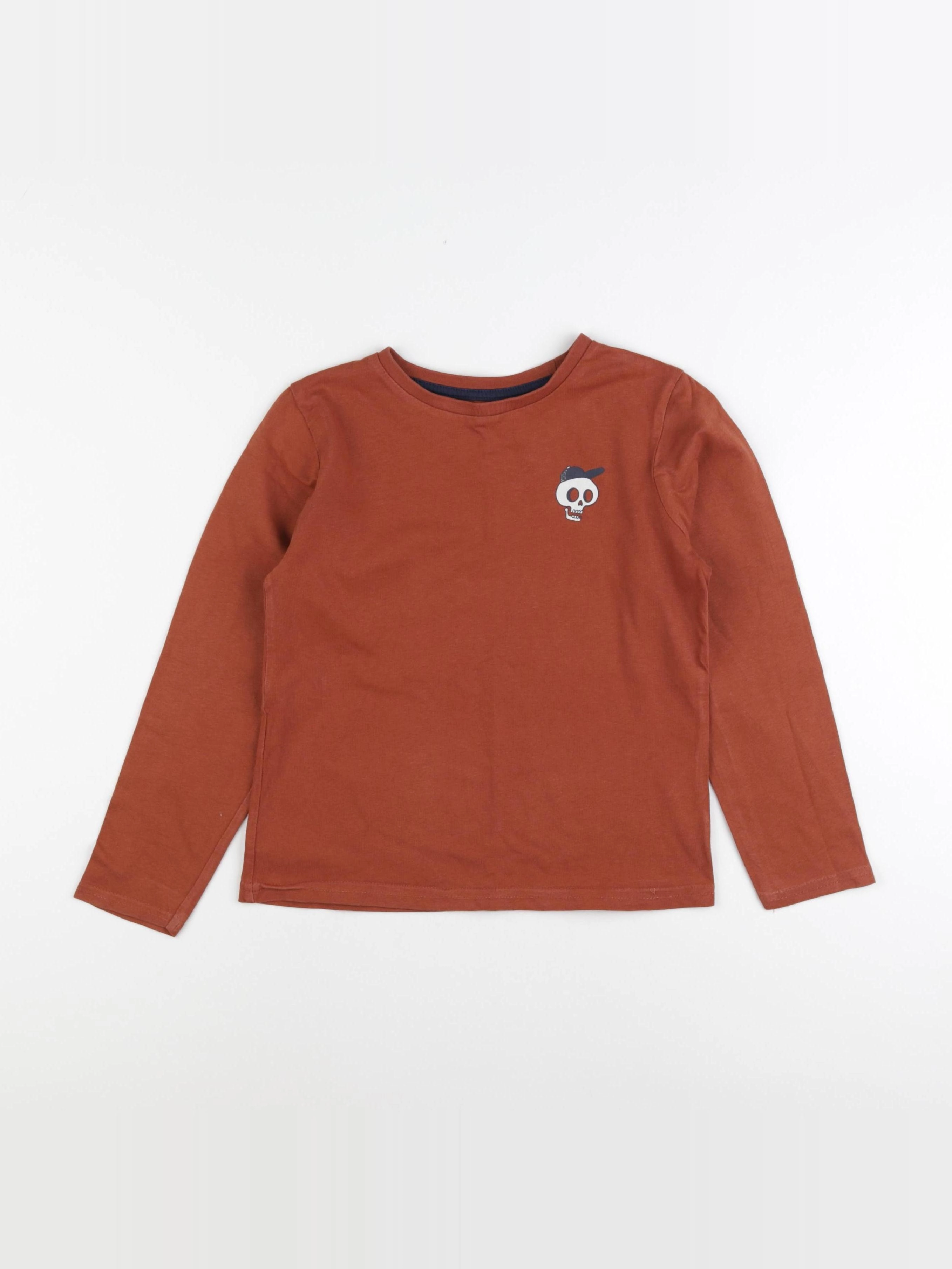 Vertbaudet - tee-shirt marron - 8 ans