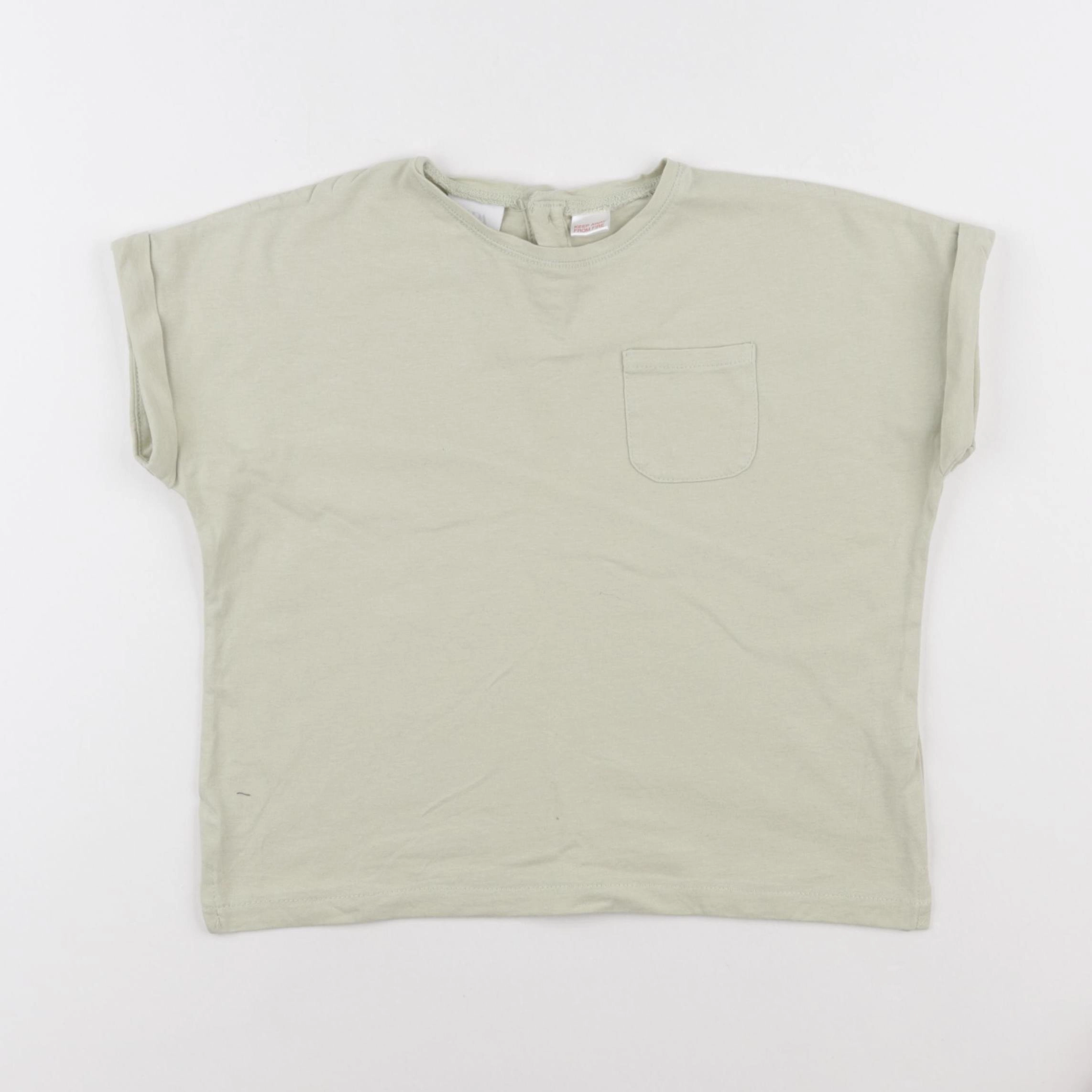 Zara - tee-shirt vert - 4/5 ans