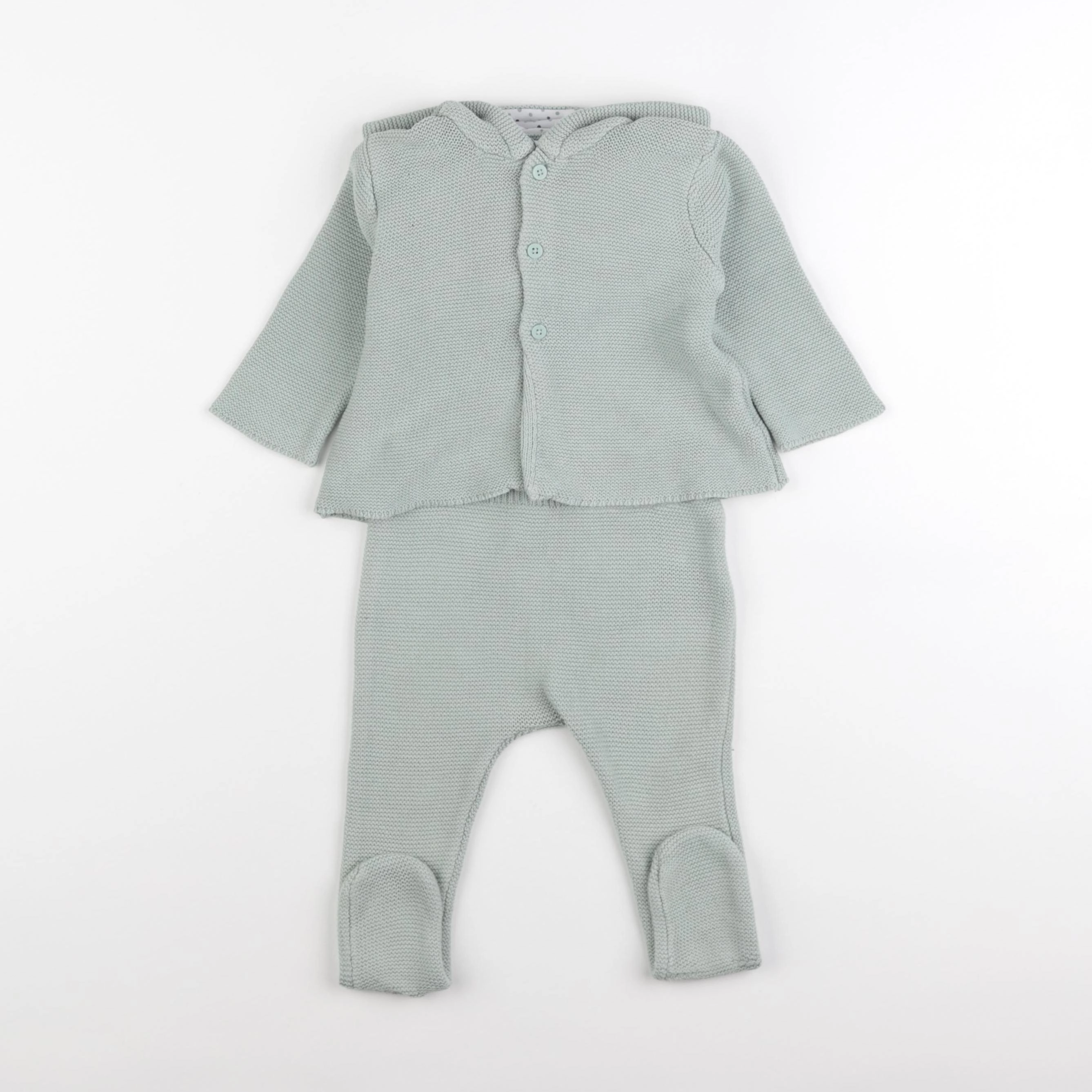 Vertbaudet - ensemble bleu - 9 mois