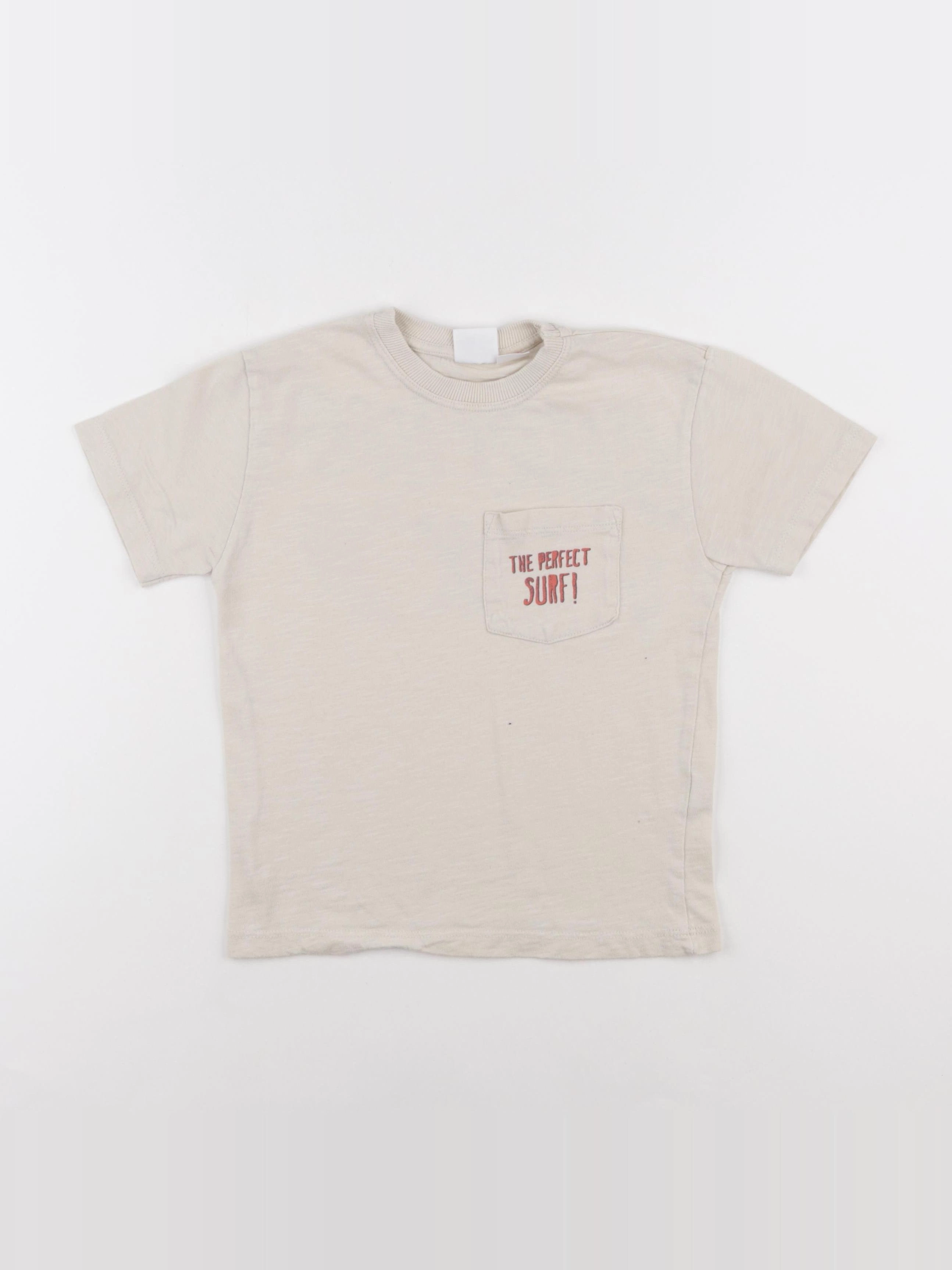 Zara - tee-shirt imprimé au dos beige - 4/5 ans