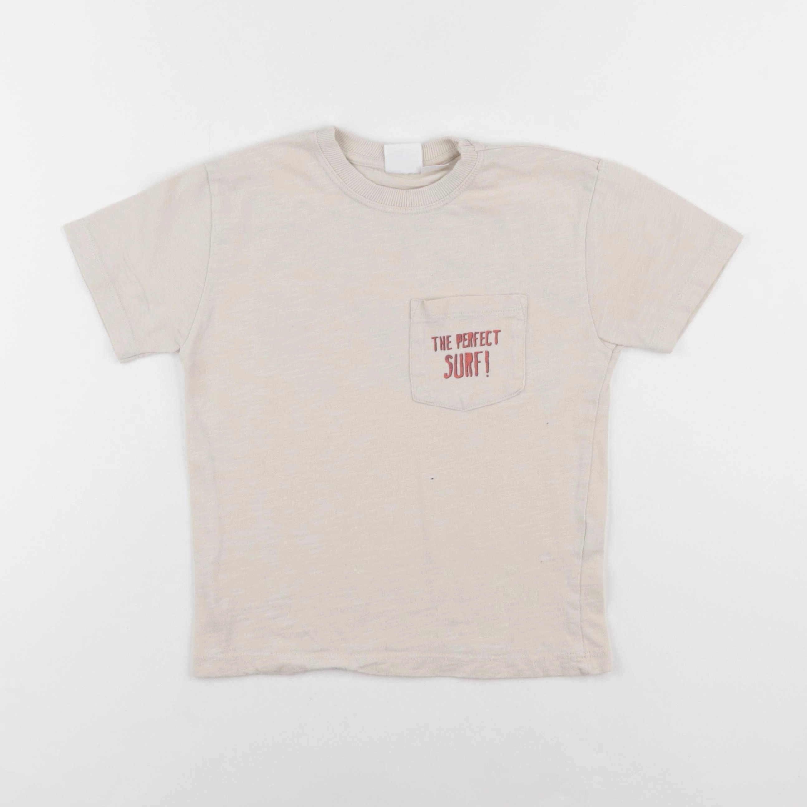 Zara - tee-shirt imprimé au dos beige - 4/5 ans