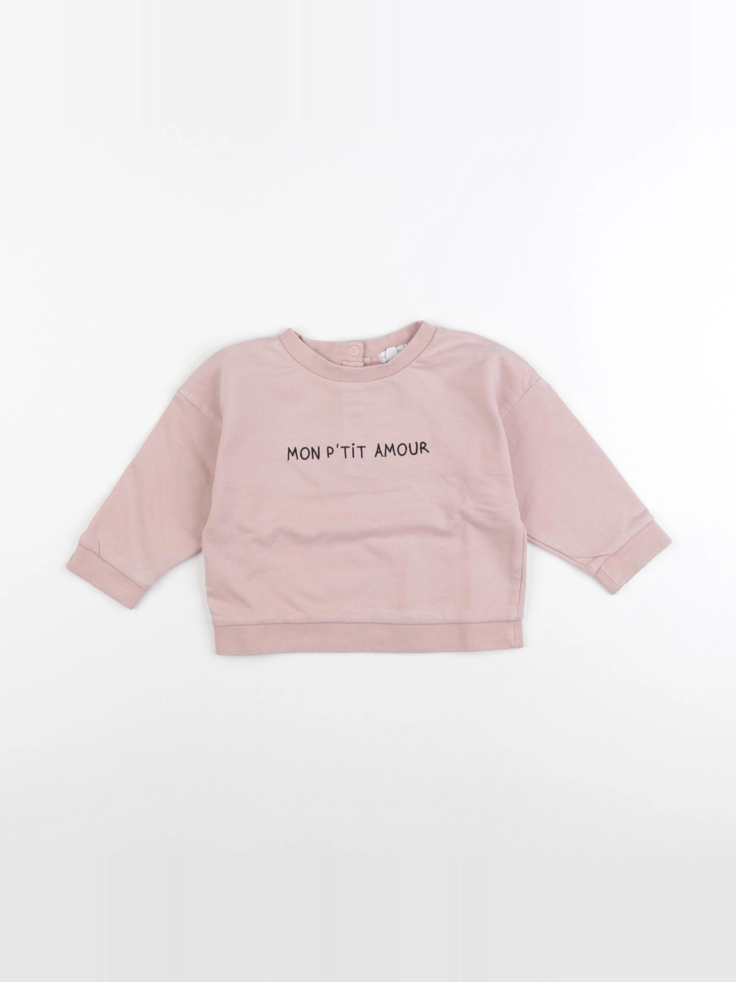 Vertbaudet - sweat rose - 18 mois