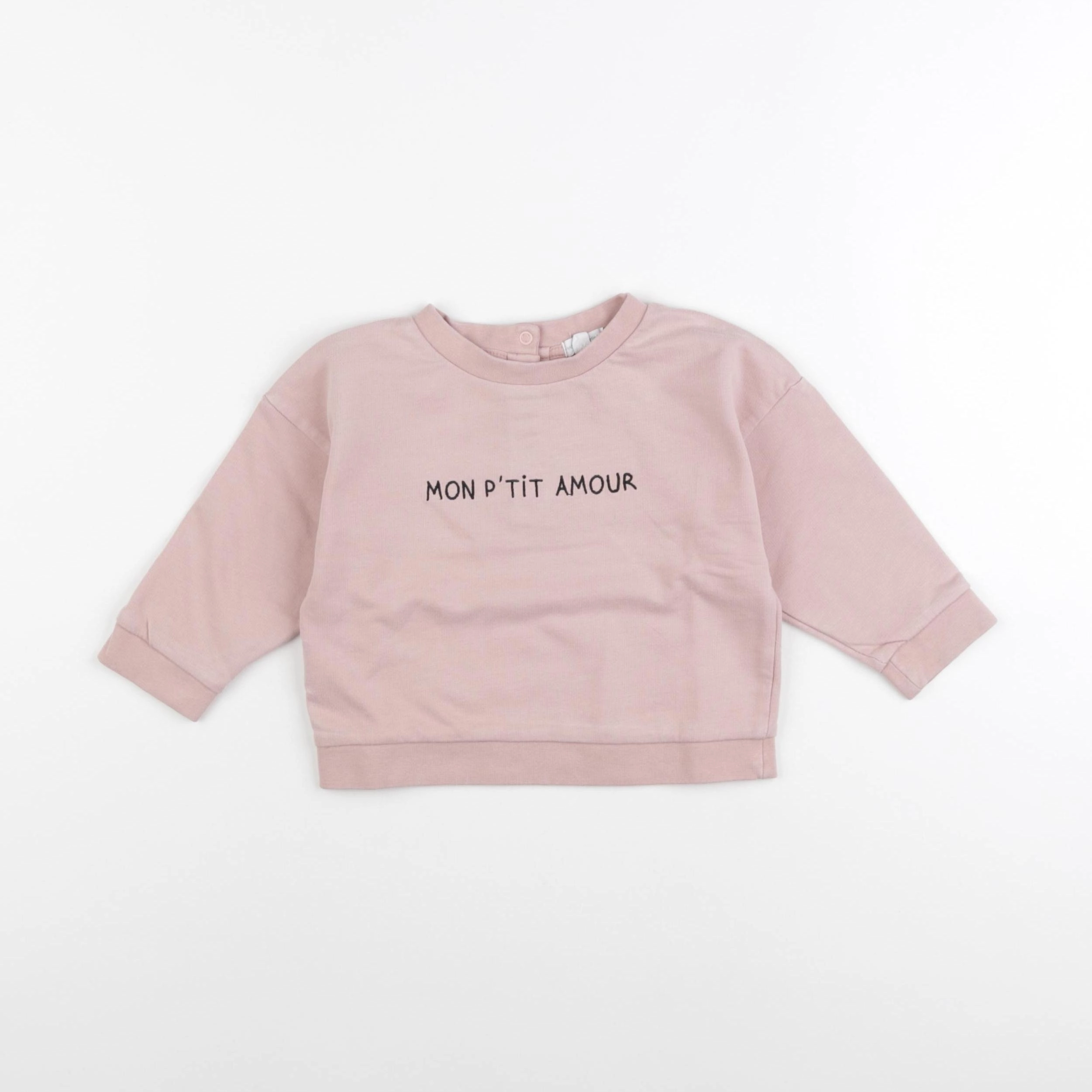 Vertbaudet - sweat rose - 18 mois
