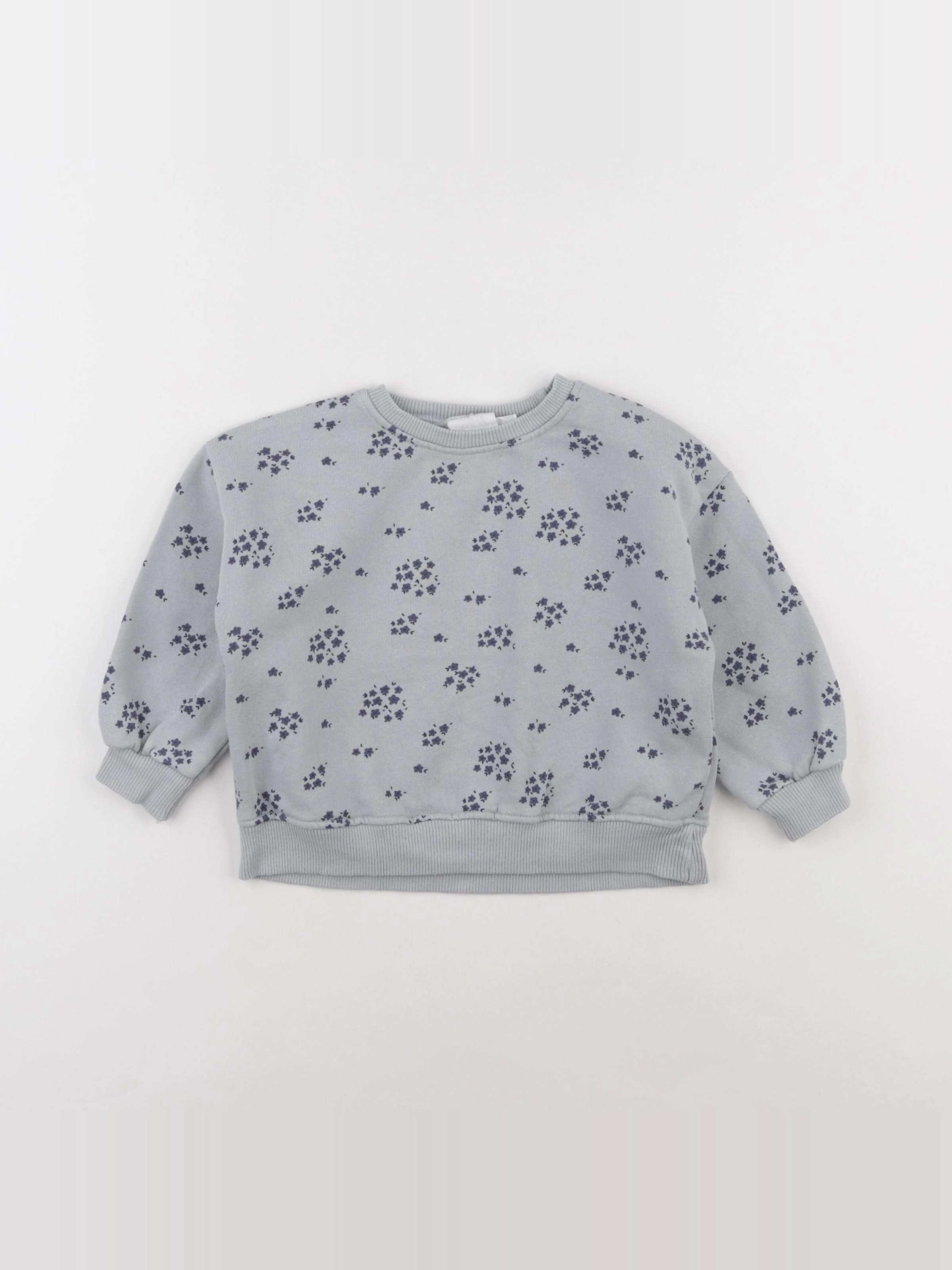 Zara - sweat bleu - 12/18 mois