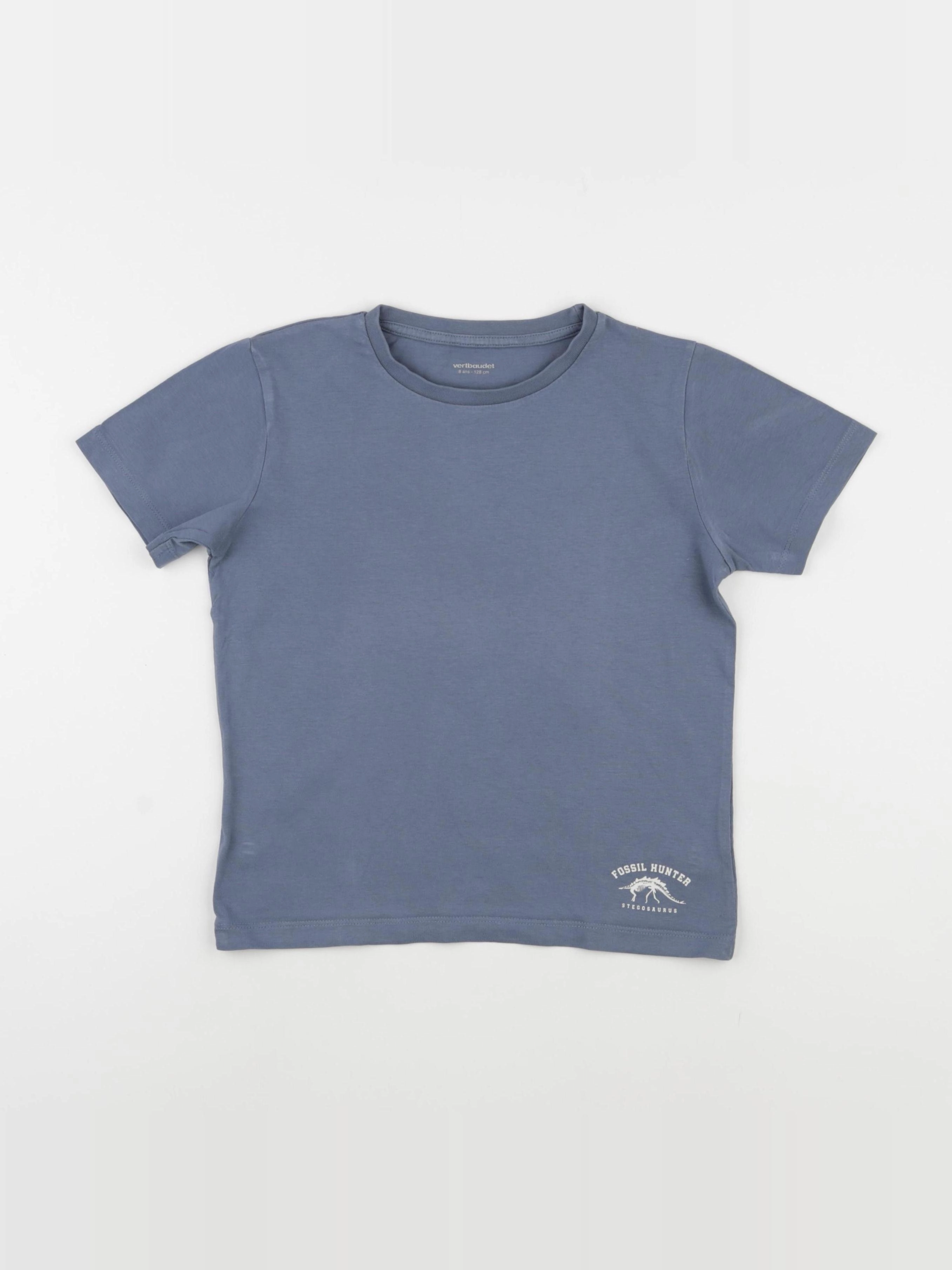 Vertbaudet - tee-shirt bleu - 8 ans