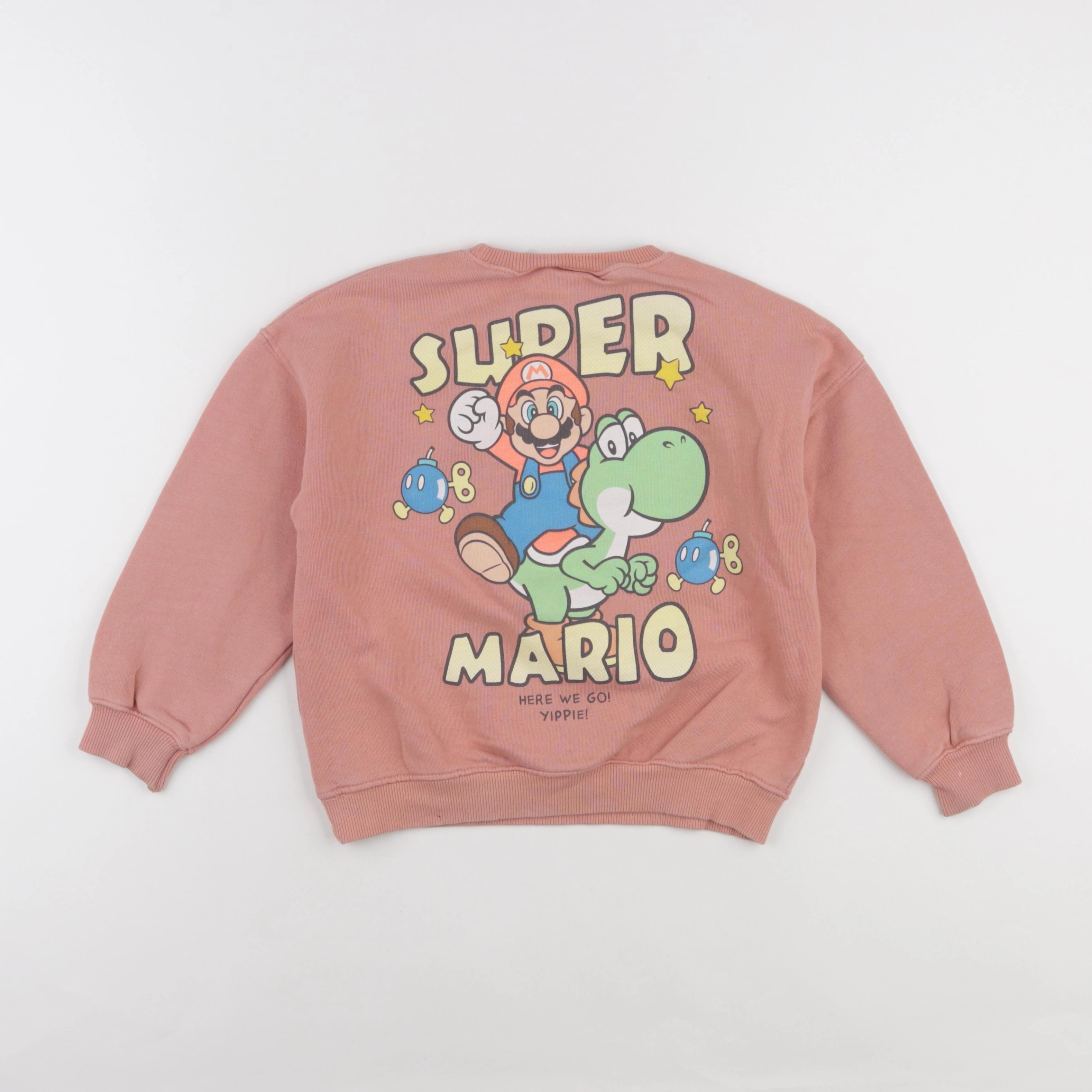 Zara - sweat imprimé au dos rose - 4/5 ans