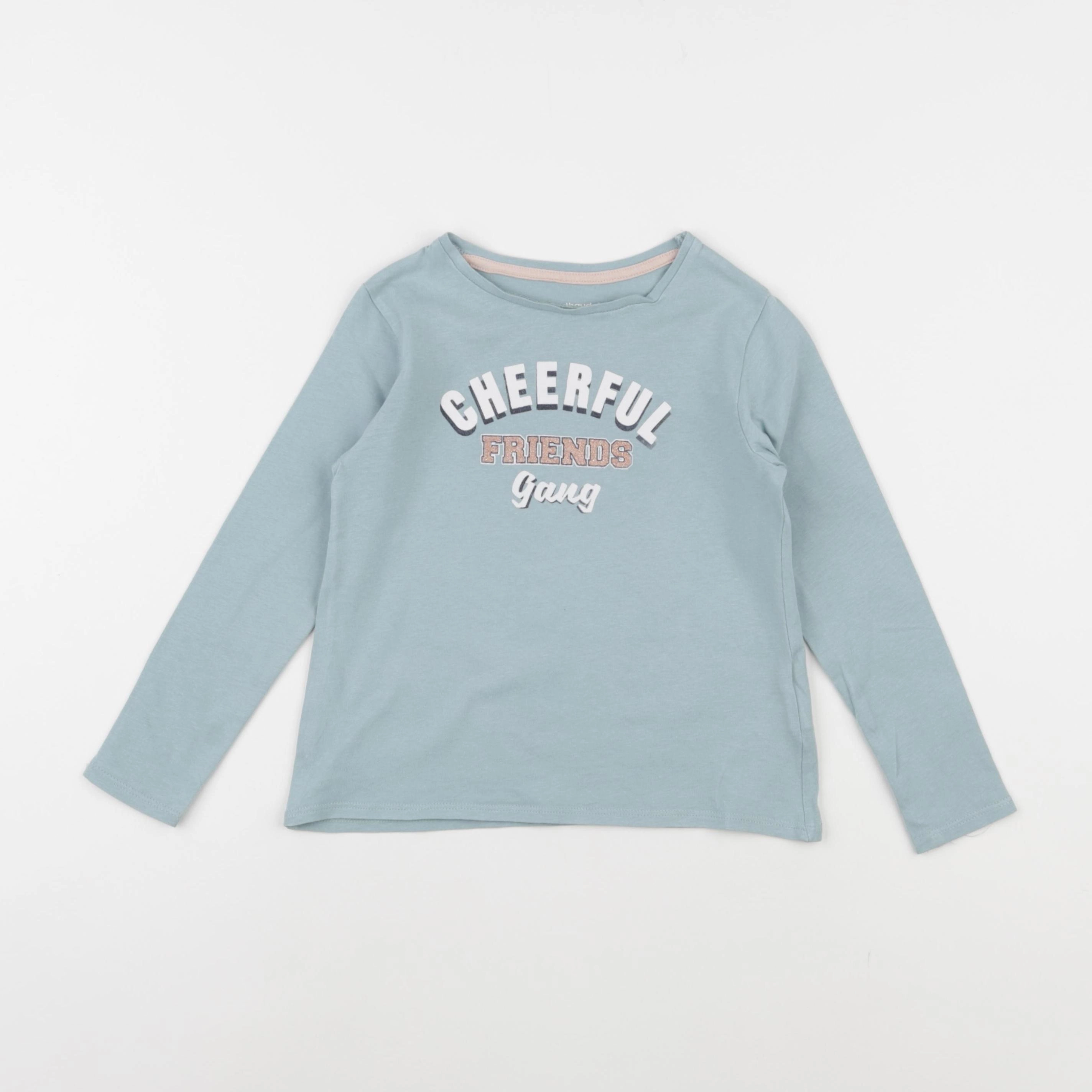 Vertbaudet - tee-shirt bleu - 5 ans