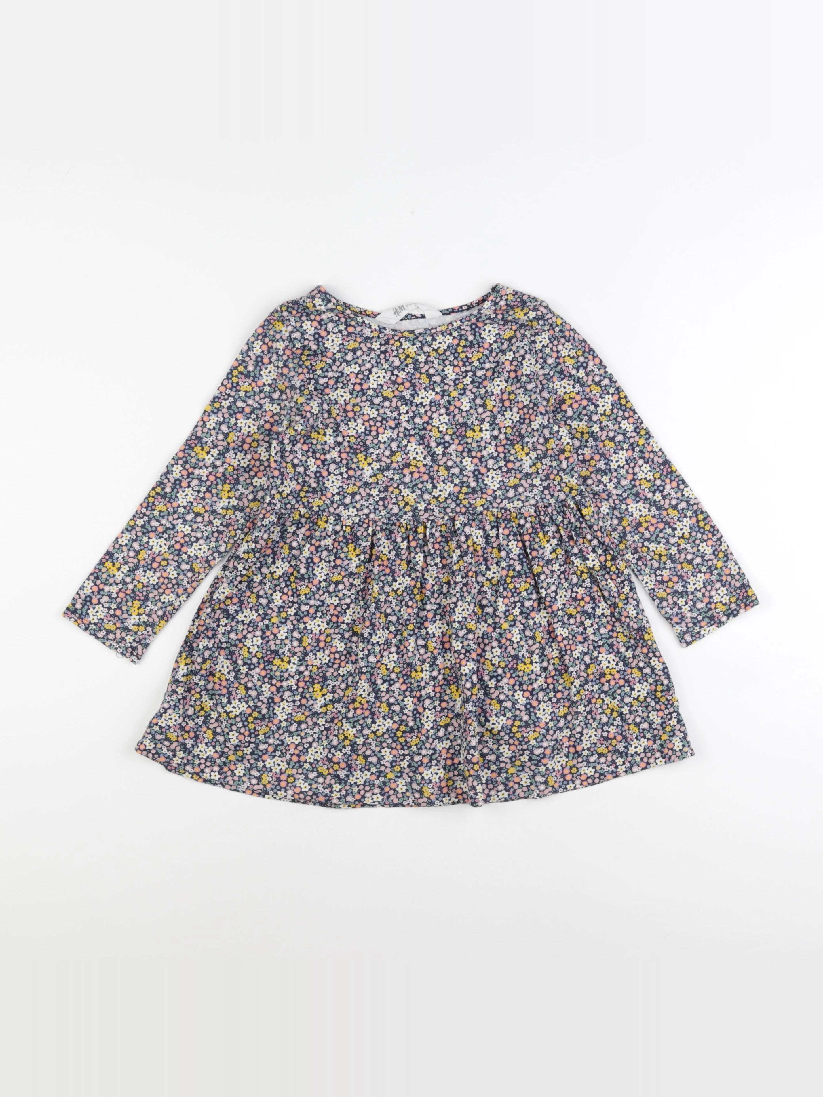 H&M - robe bleu - 4/6 ans