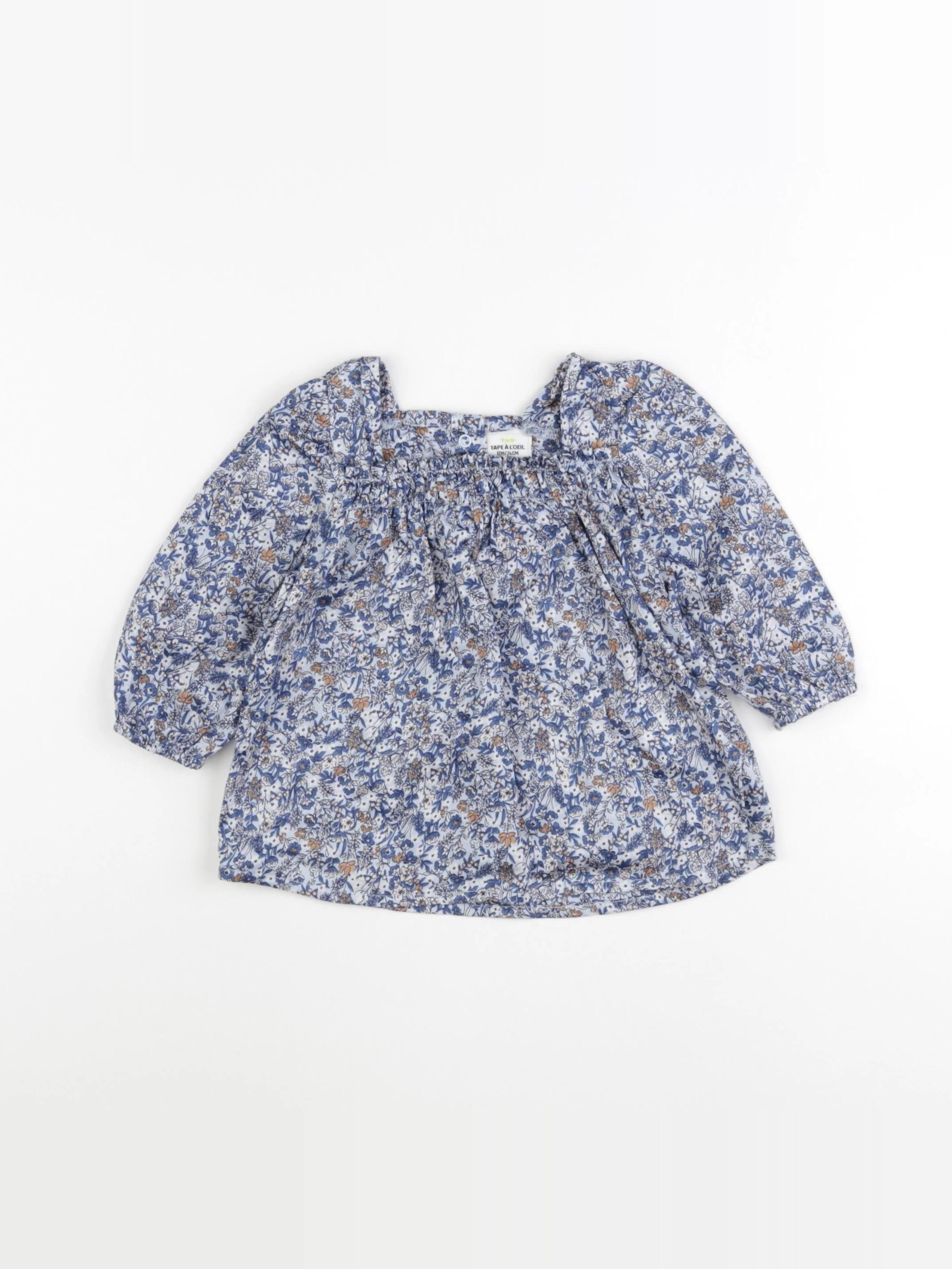 Tape à l'oeil - blouse bleu - 12 mois