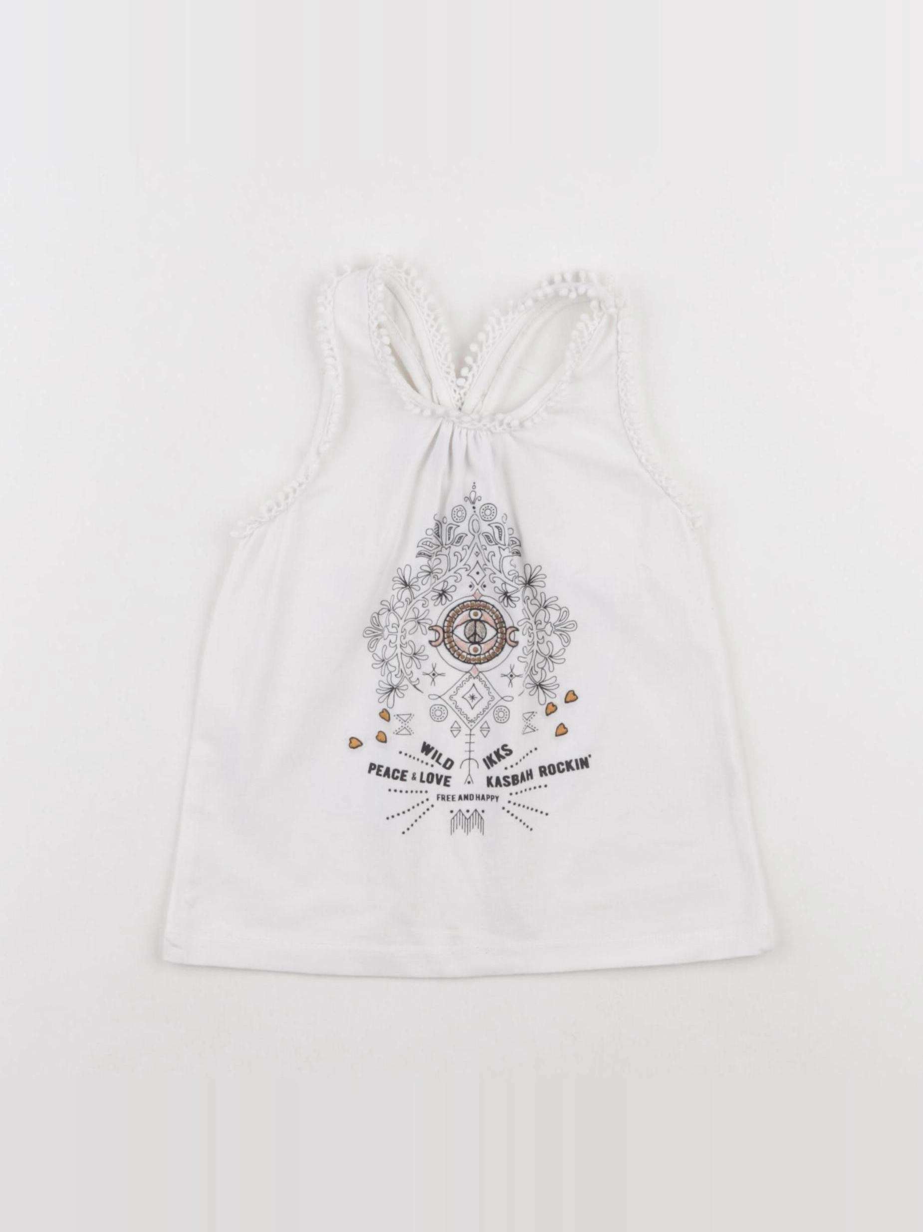 IKKS - tee-shirt blanc - 4 ans