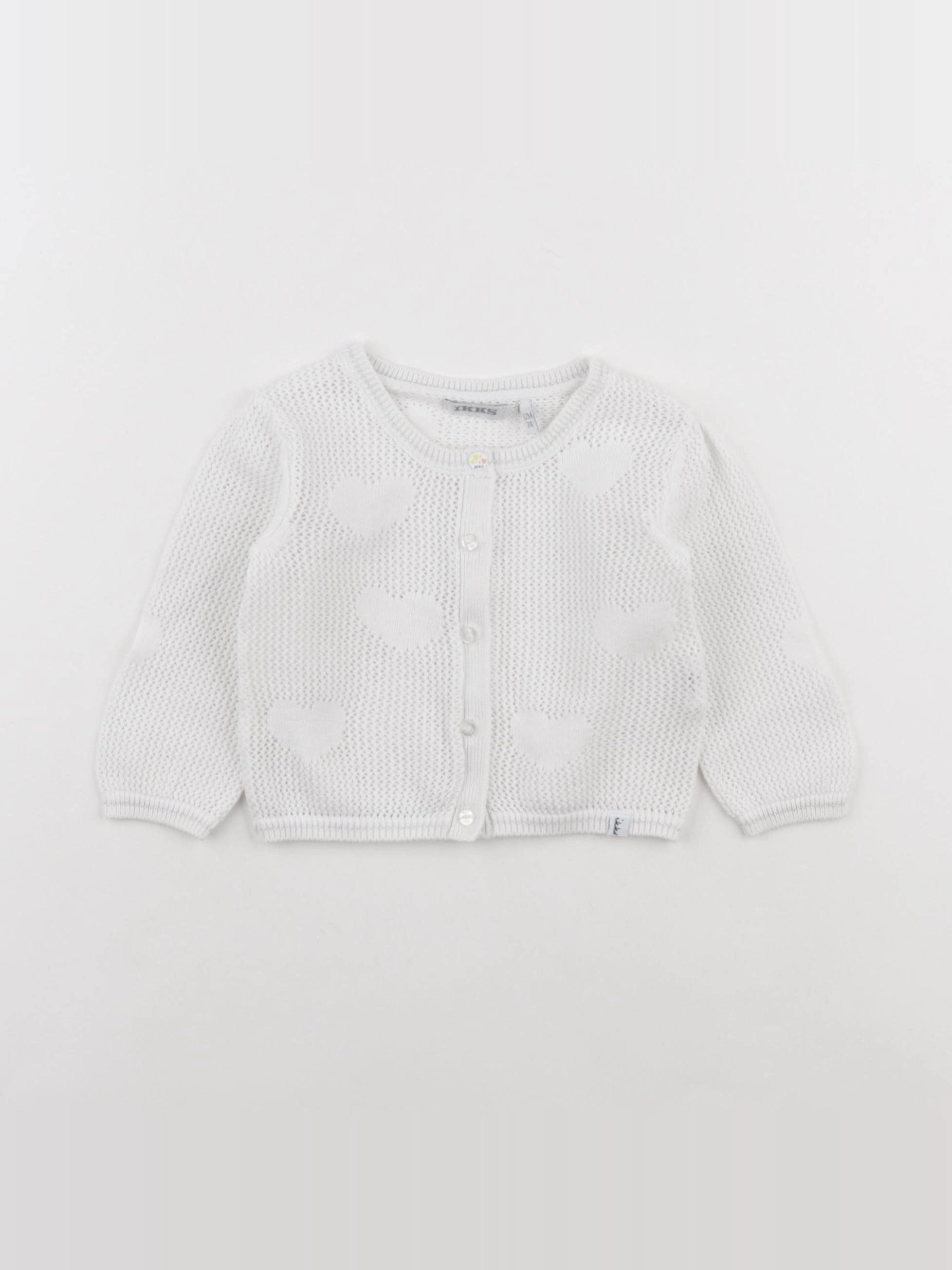 IKKS - gilet blanc - 12 mois
