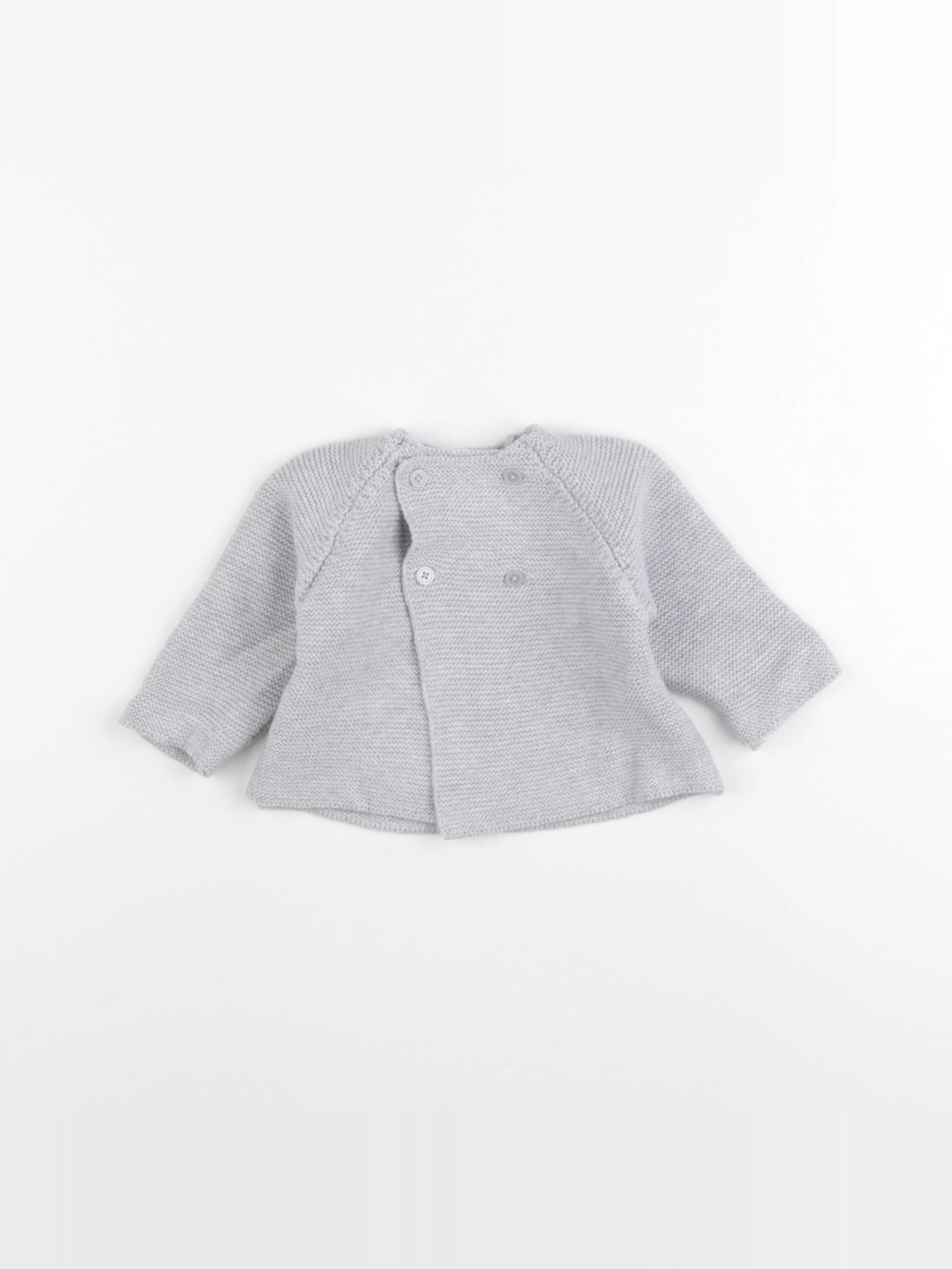 Boutchou - gilet gris - 3 mois