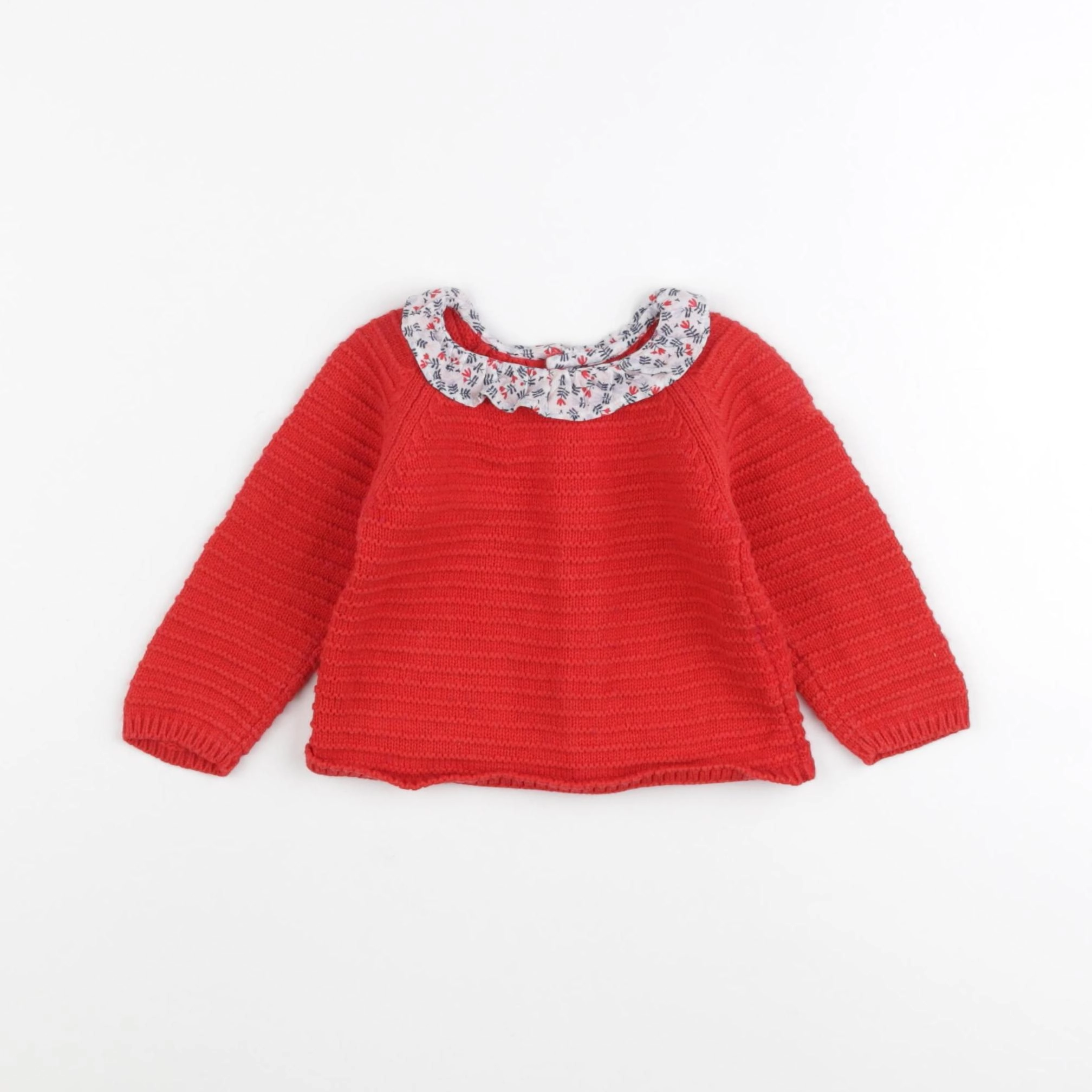 Boutchou - pull rouge - 9 mois