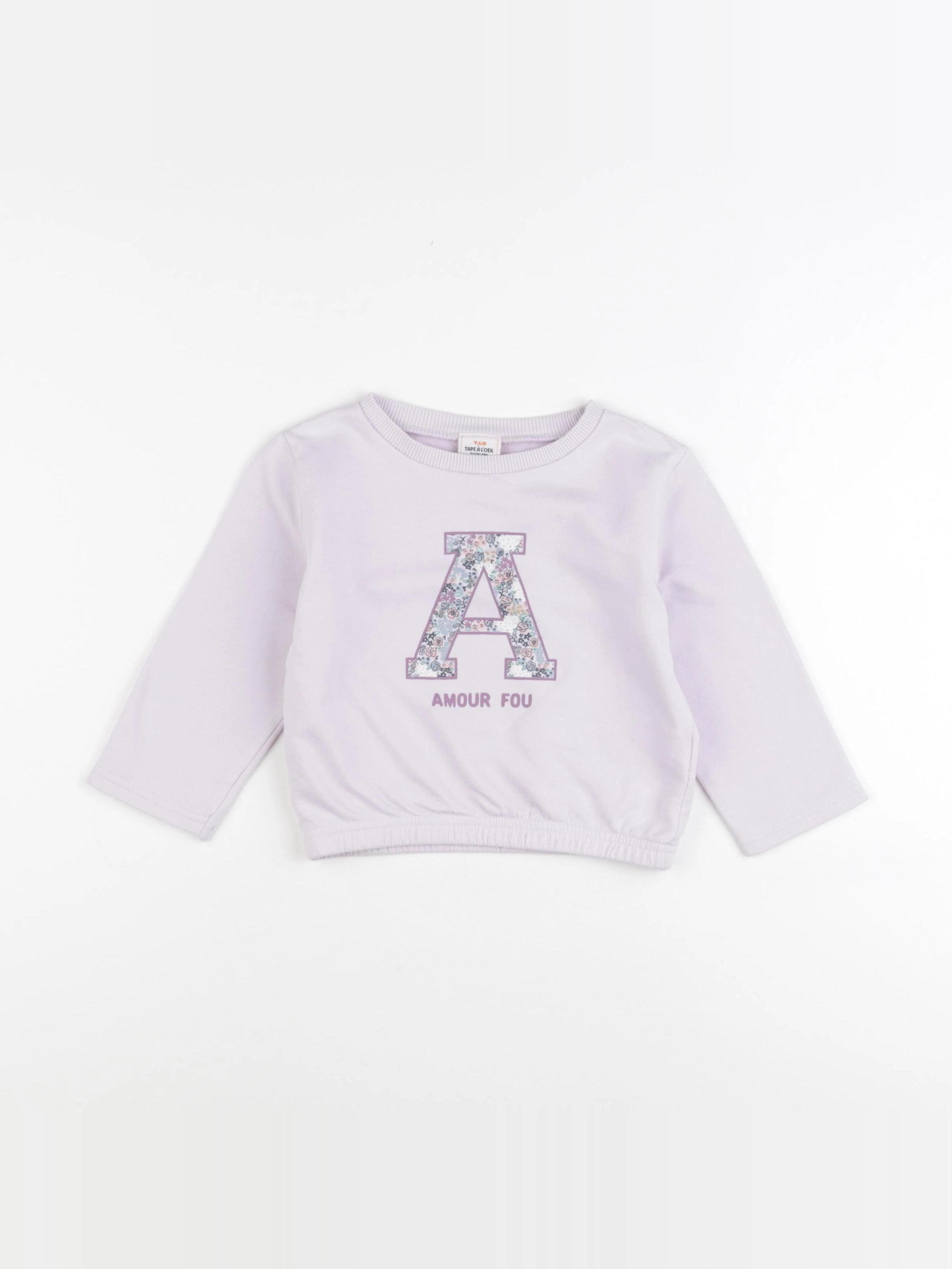 Tape à l'oeil - sweat rose - 2 ans