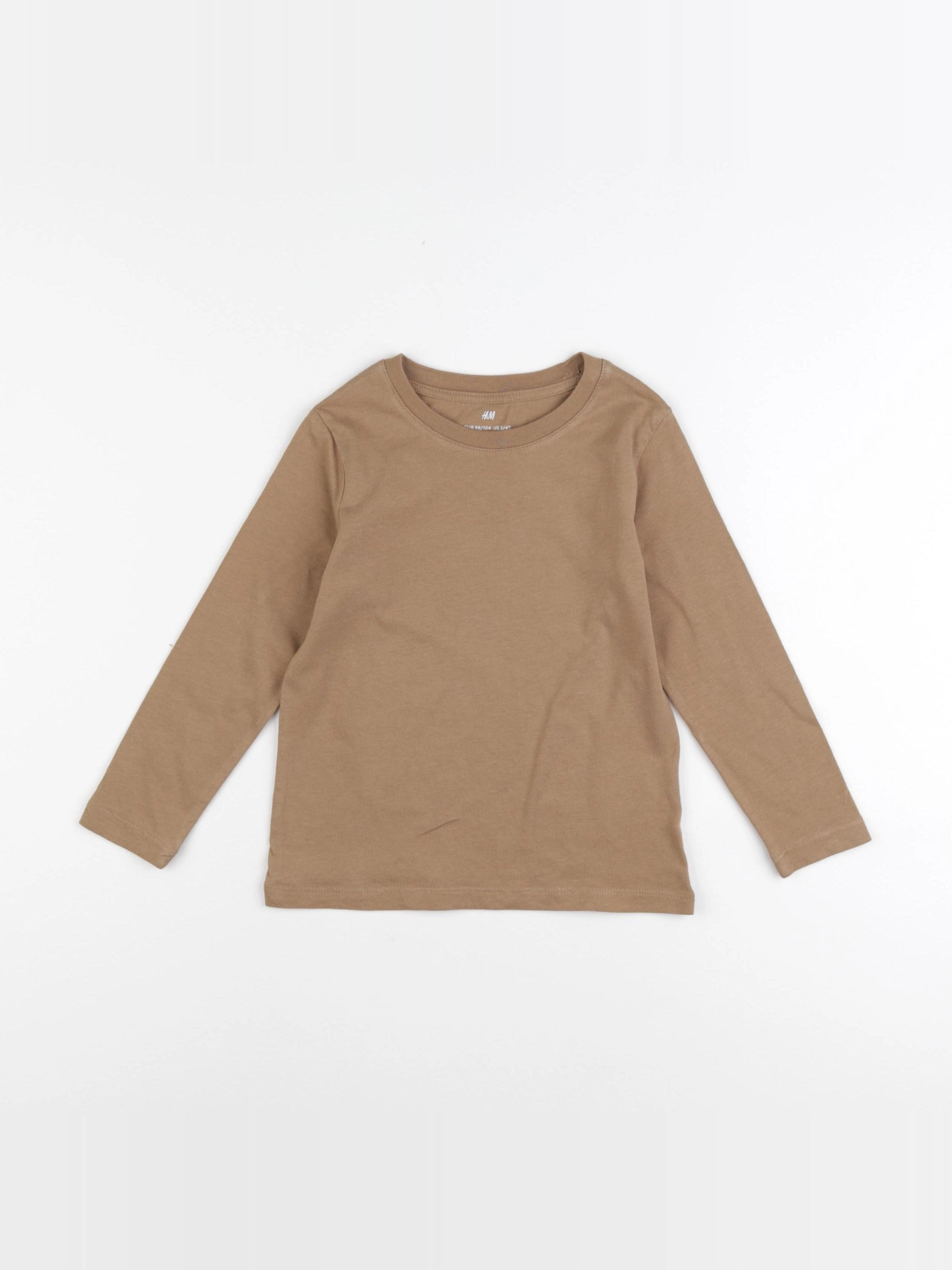 H&M - tee-shirt beige - 2/4 ans