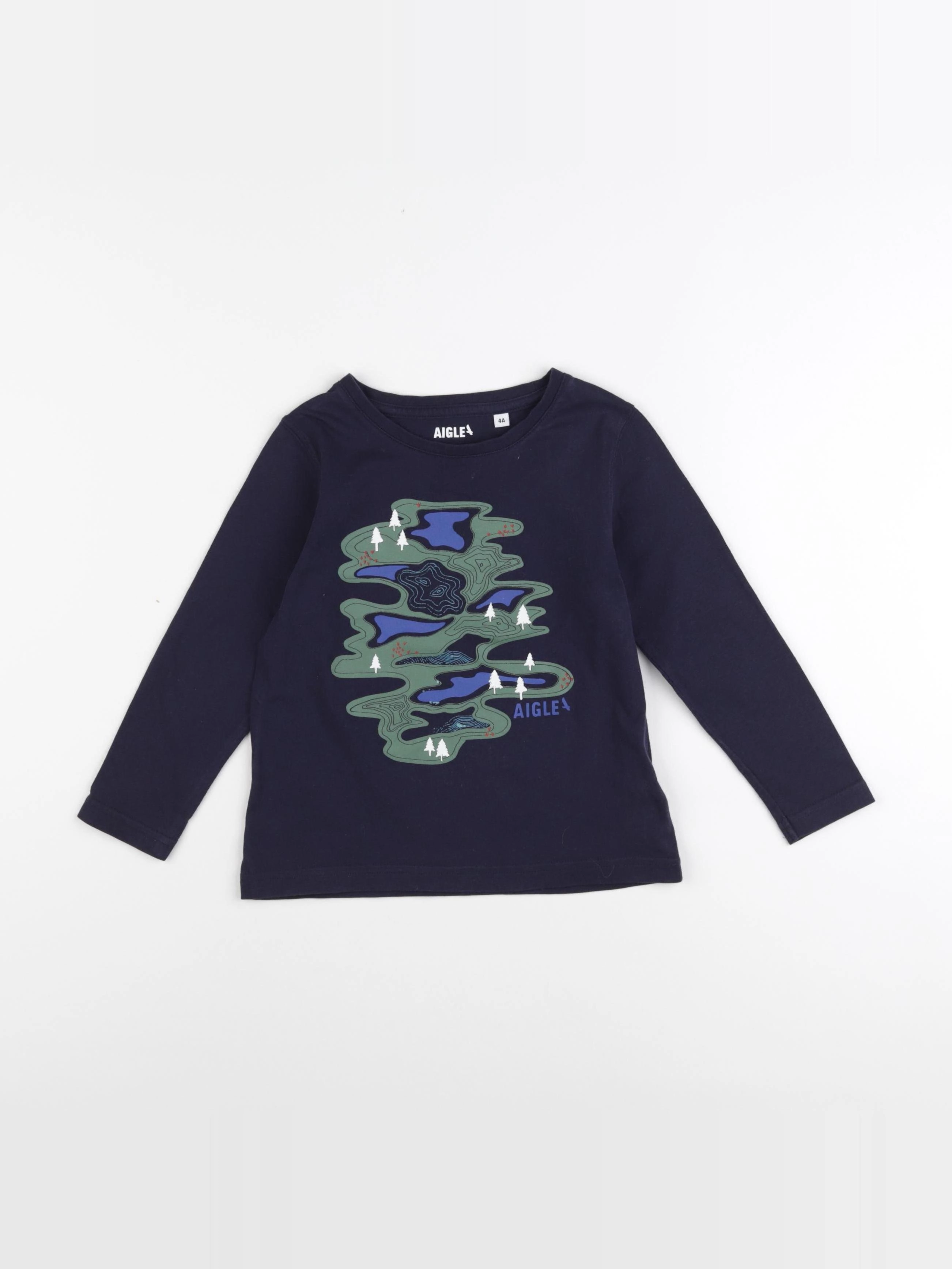 Aigle - tee-shirt bleu - 4 ans