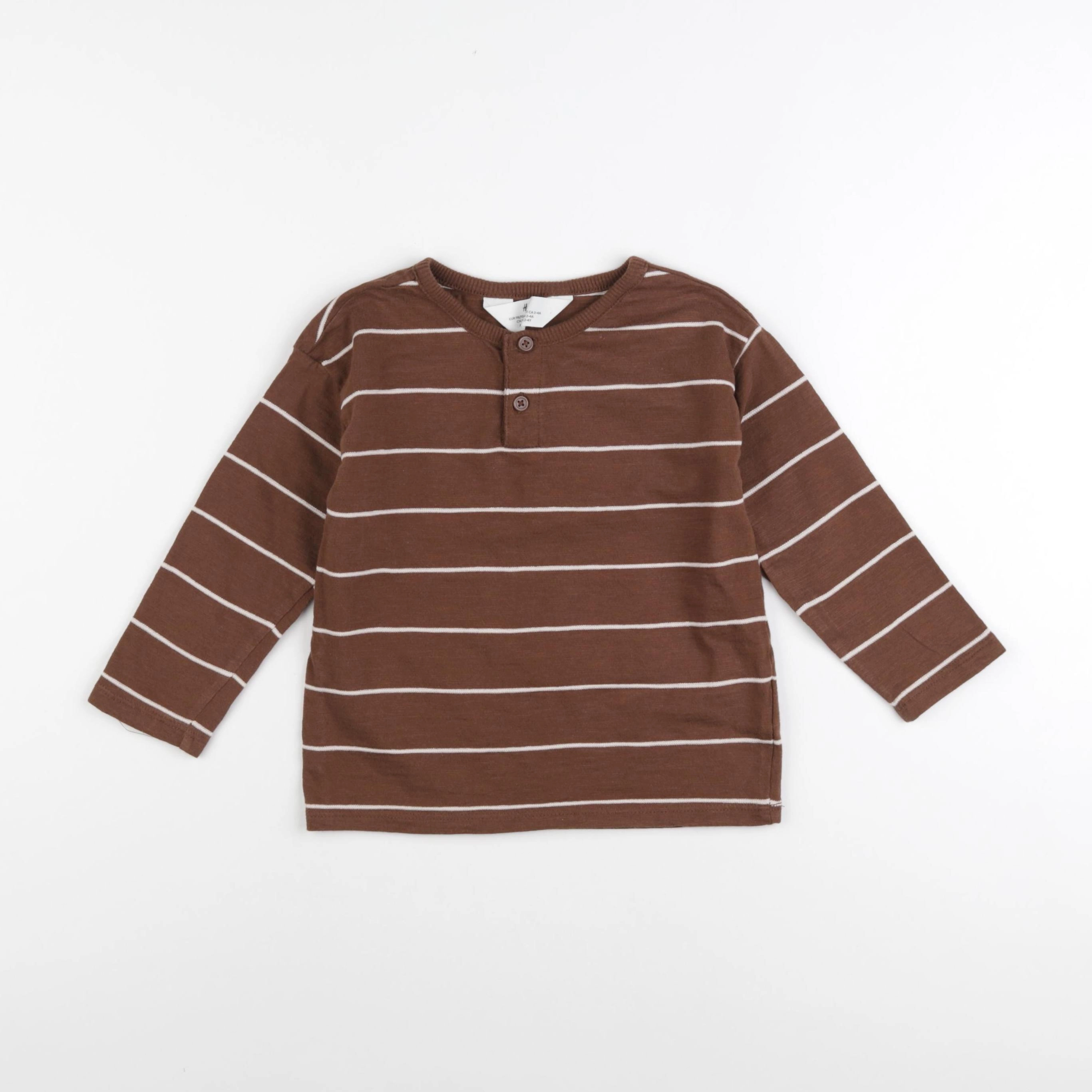 H&M - tee-shirt marron - 2/4 ans