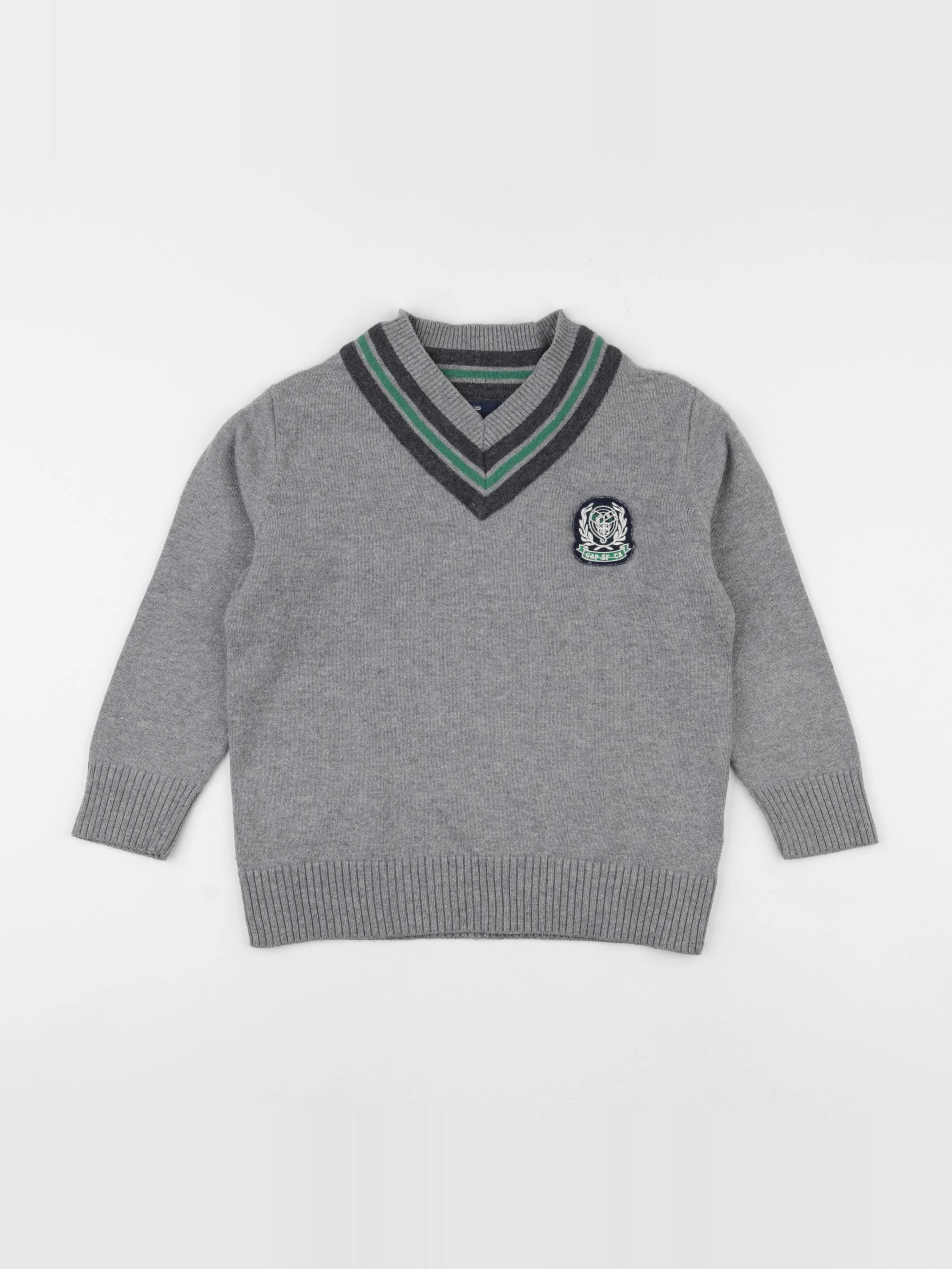 GAP - pull gris - 4/5 ans