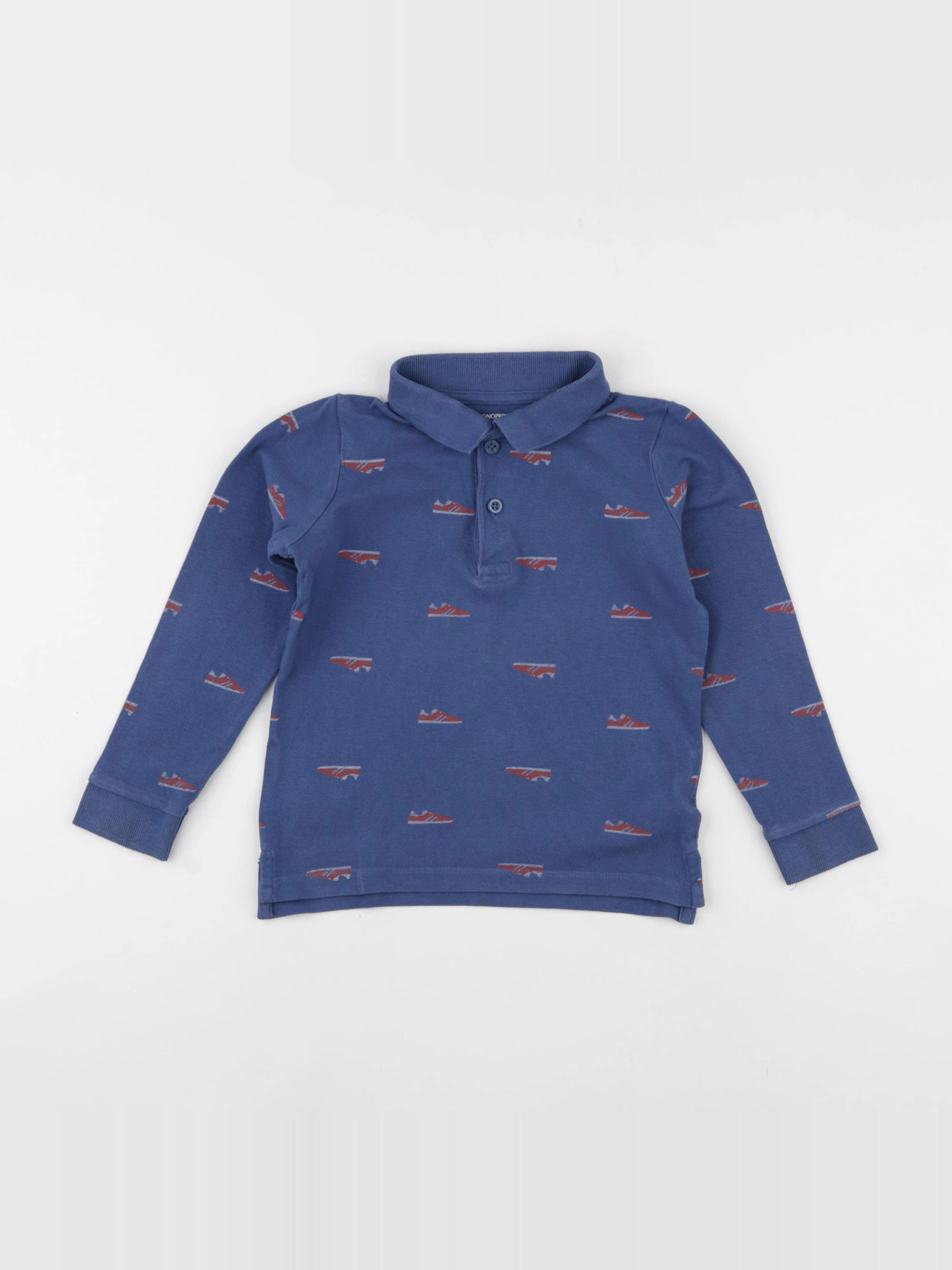 Monoprix - polo bleu - 5 ans