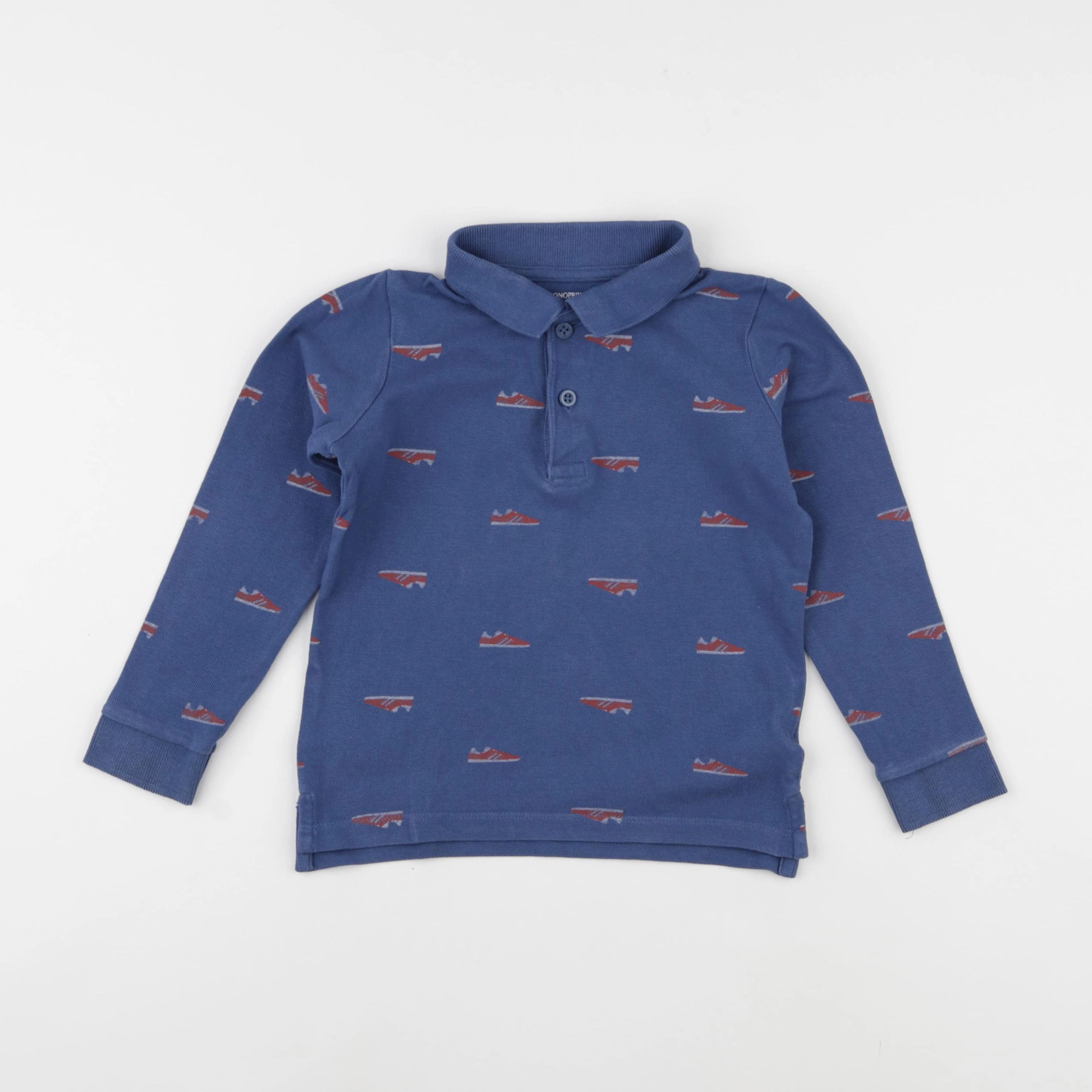 Monoprix - polo bleu - 5 ans