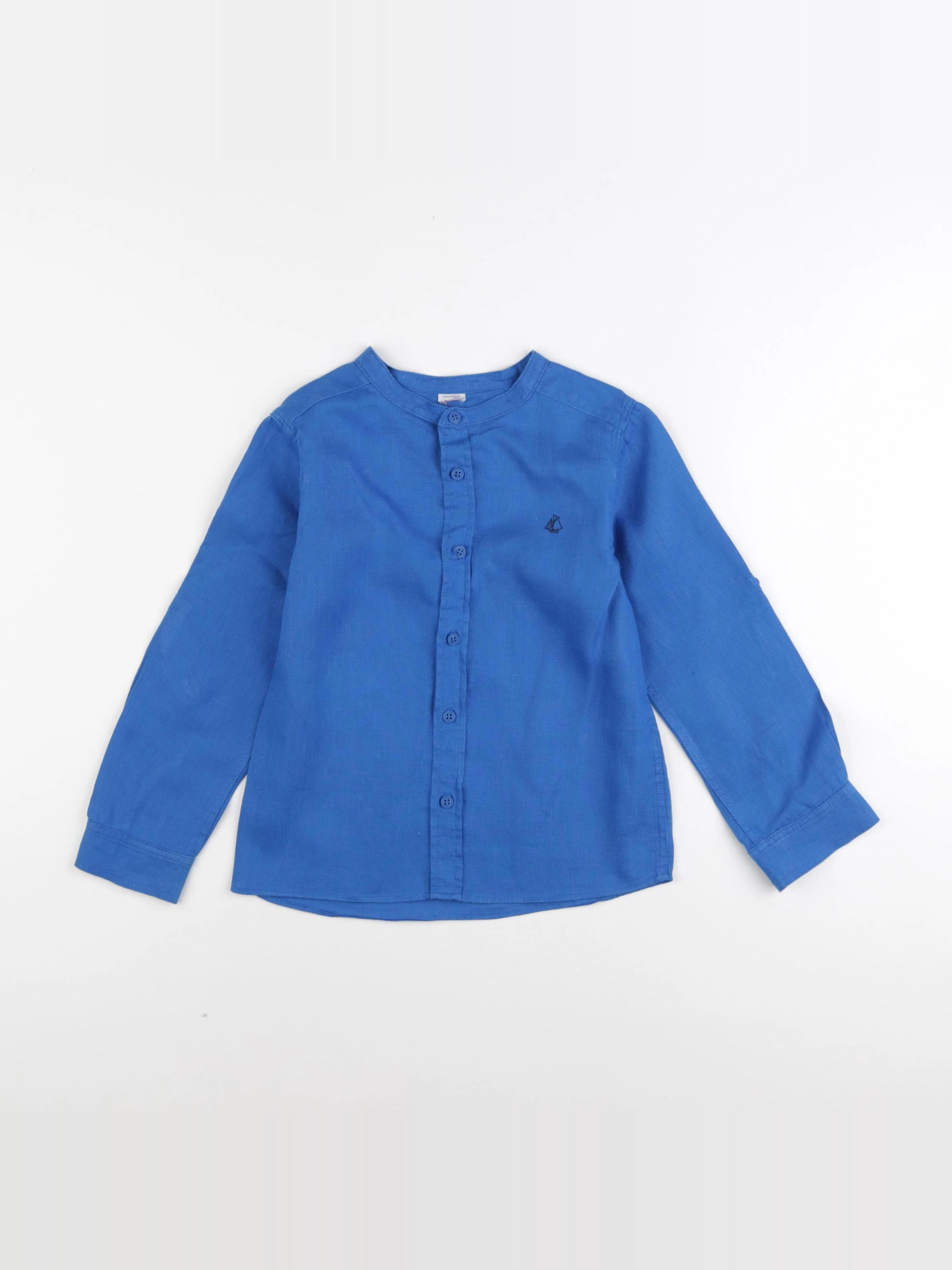 Petit Bateau - chemise bleu - 6 ans
