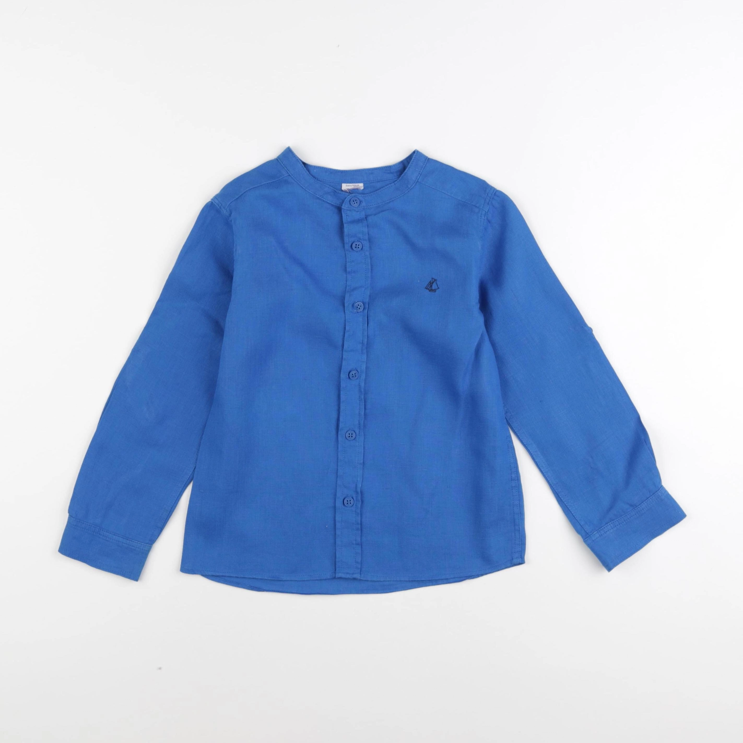 Petit Bateau - chemise bleu - 6 ans