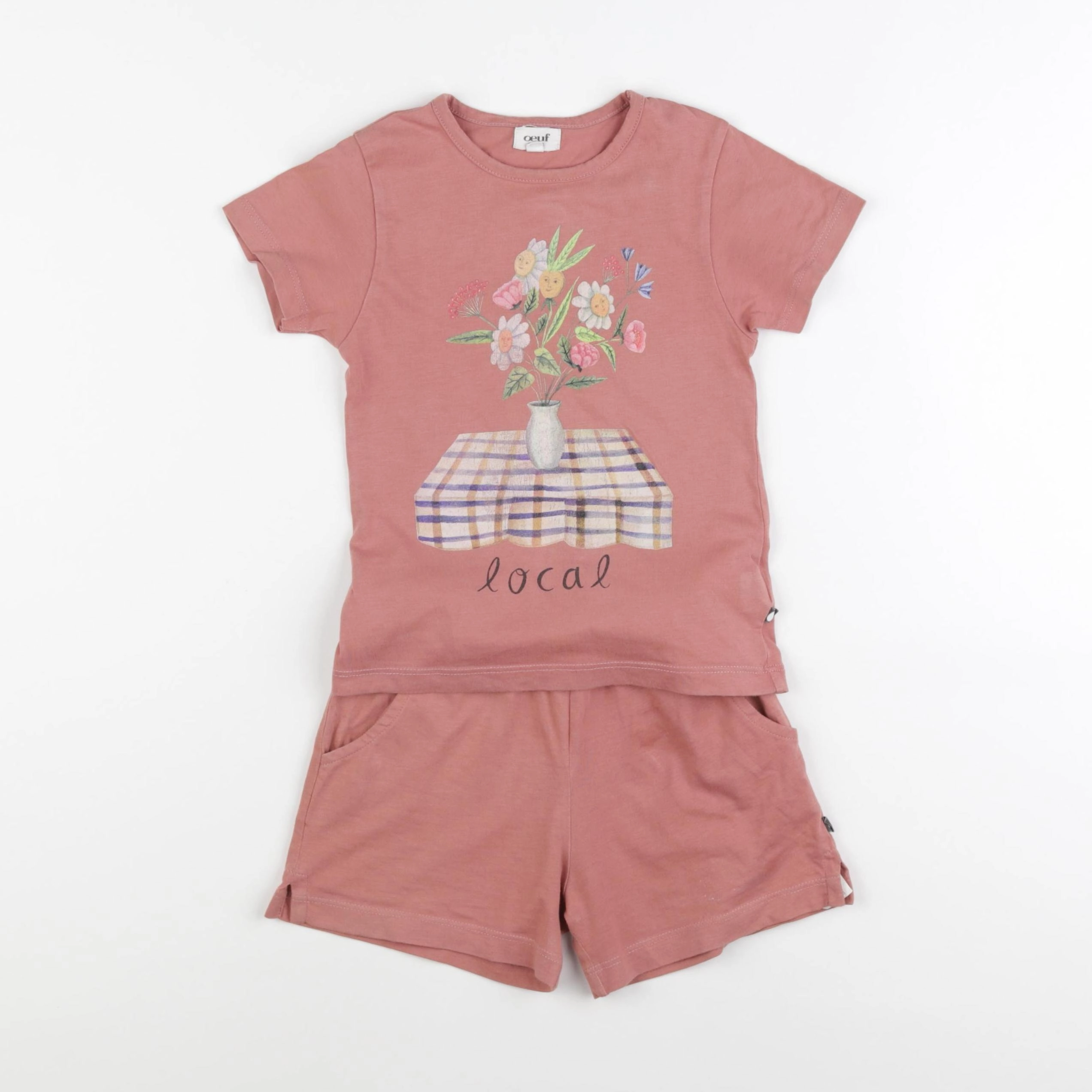 Oeuf NYC - pyjama coton rose - 2/3 ans