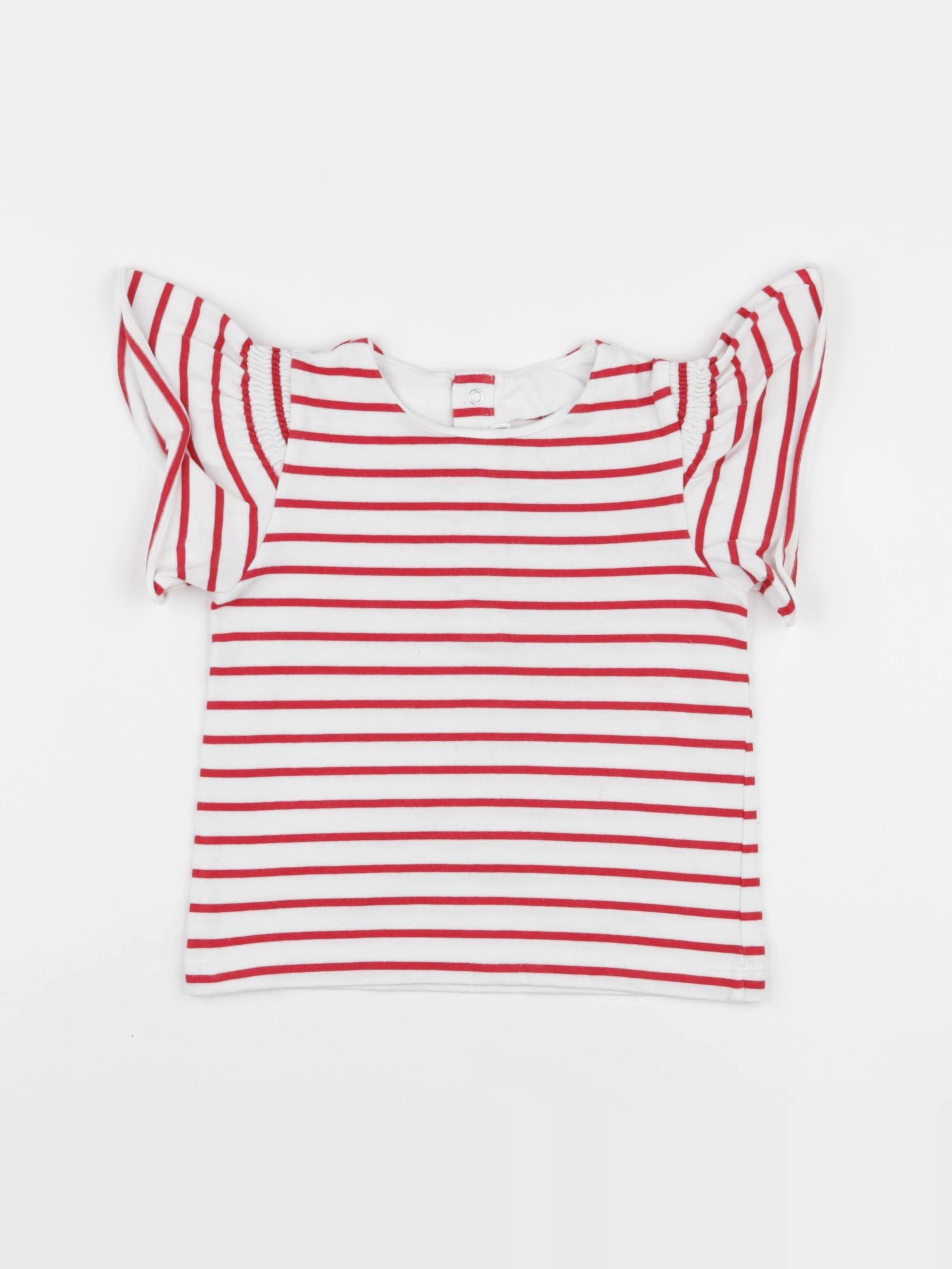 Jacadi - tee-shirt blanc, rouge - 36 mois