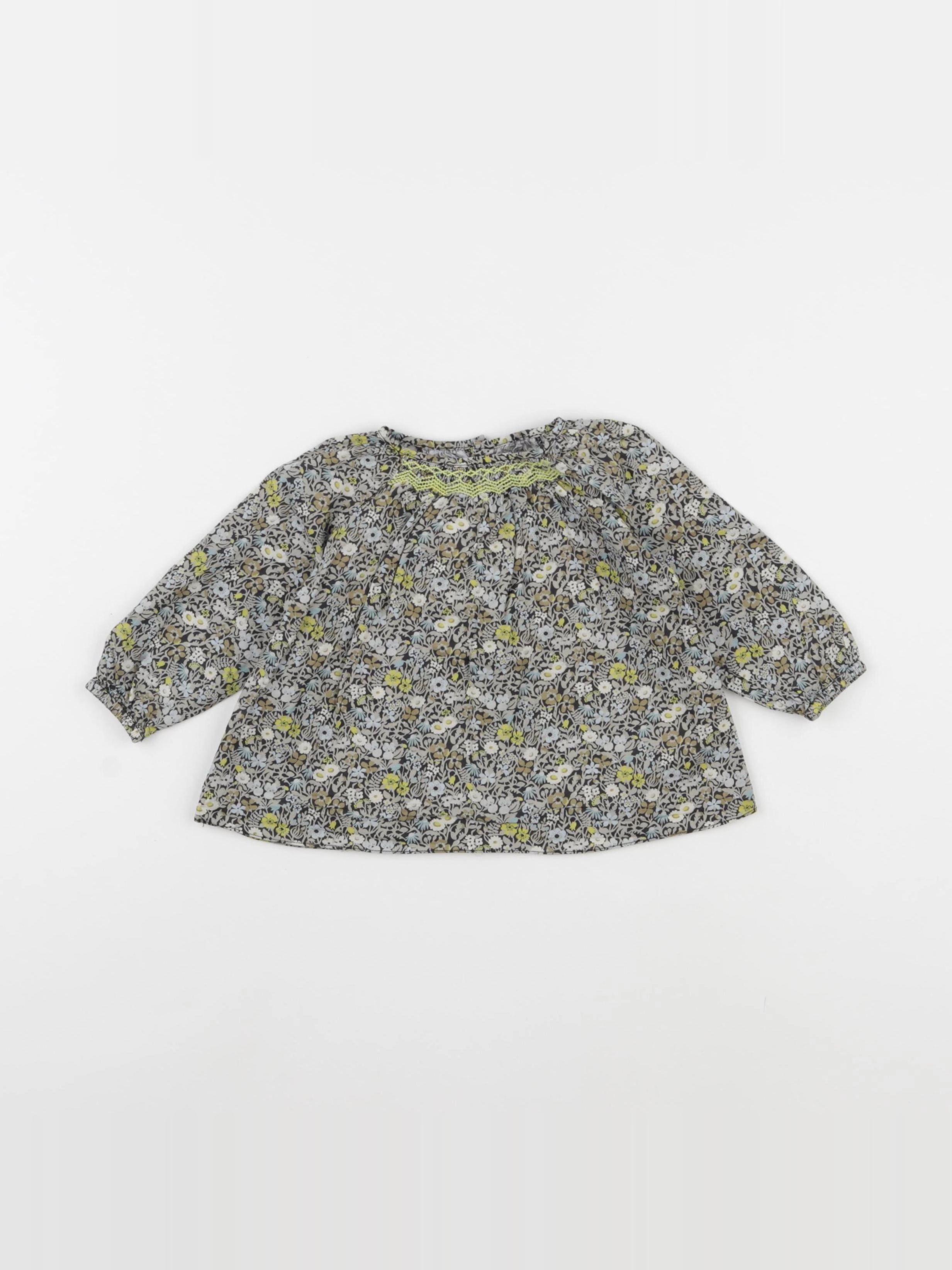 Jacadi - blouse liberty vert - 6 mois