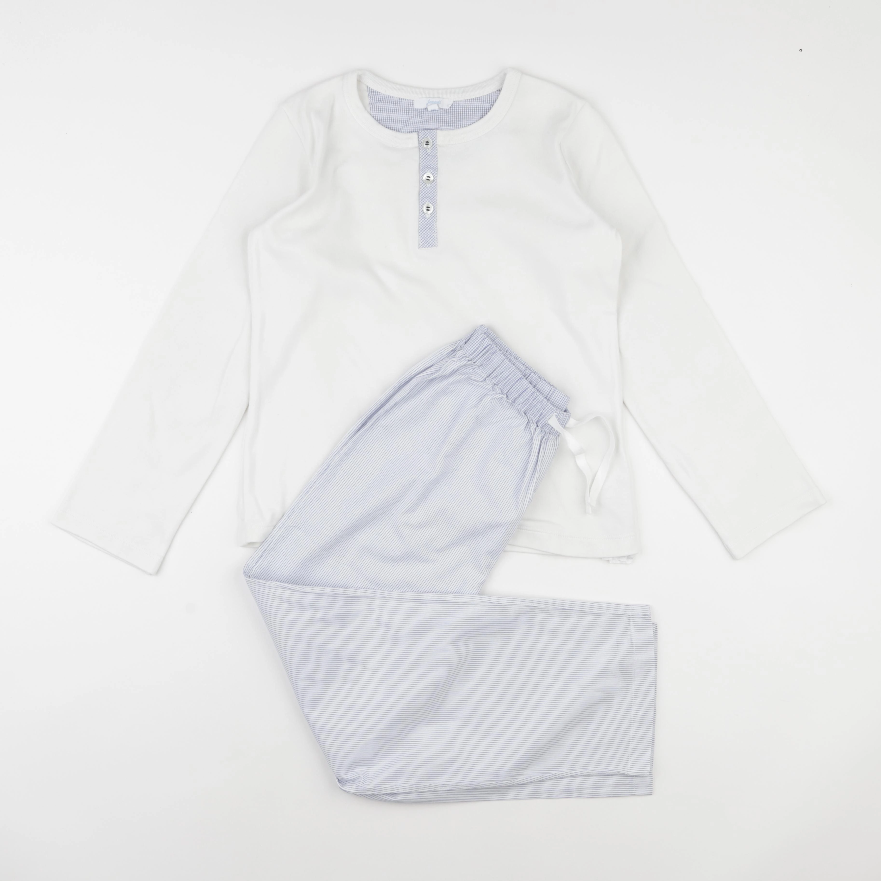 Jacadi - pyjama coton blanc, bleu - 10 ans