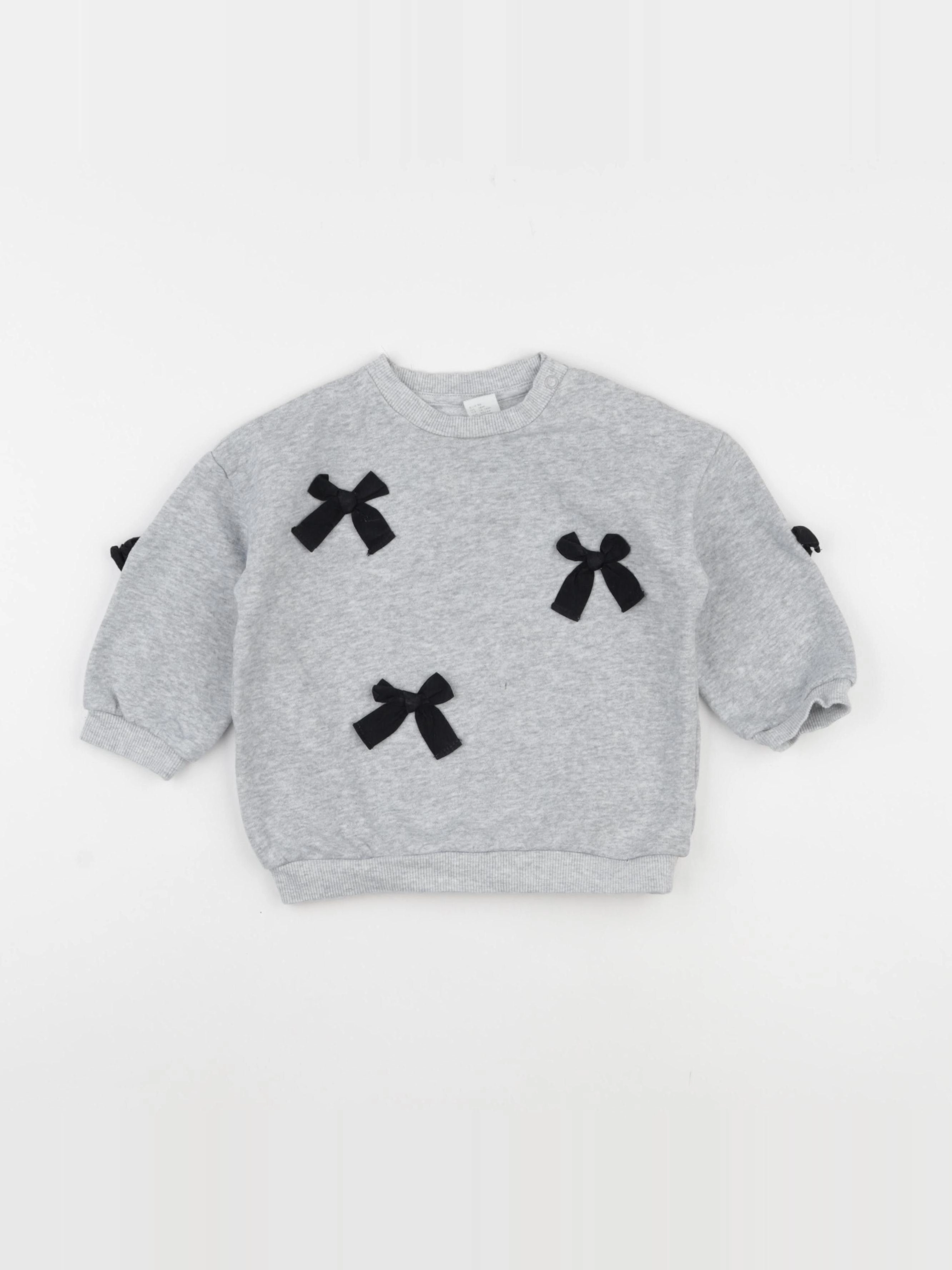 H&M - sweat gris - 12/18 mois
