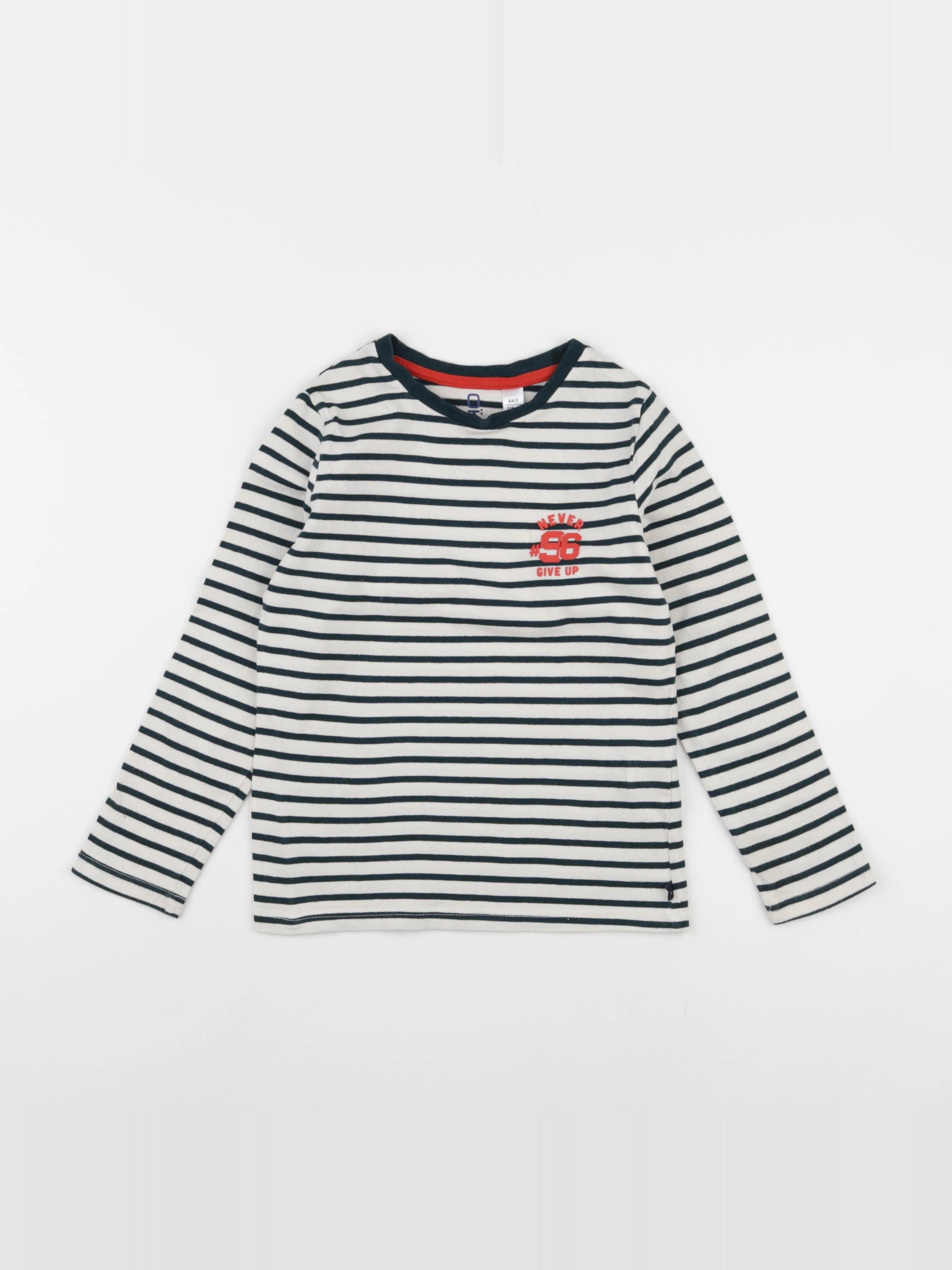 Okaidi - tee-shirt blanc, vert - 6 ans