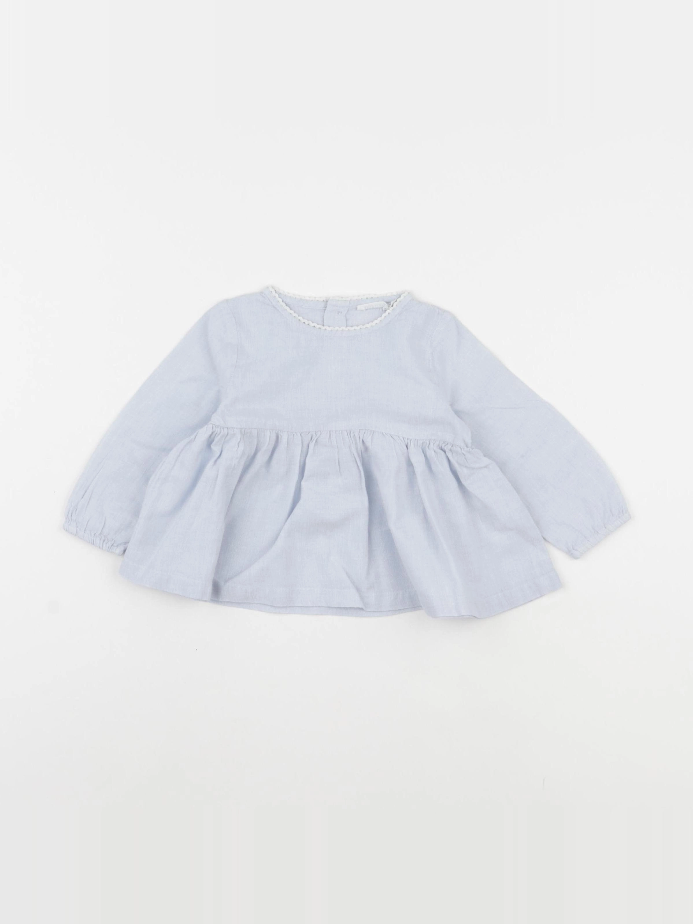 Boutchou - blouse bleu - 6 mois