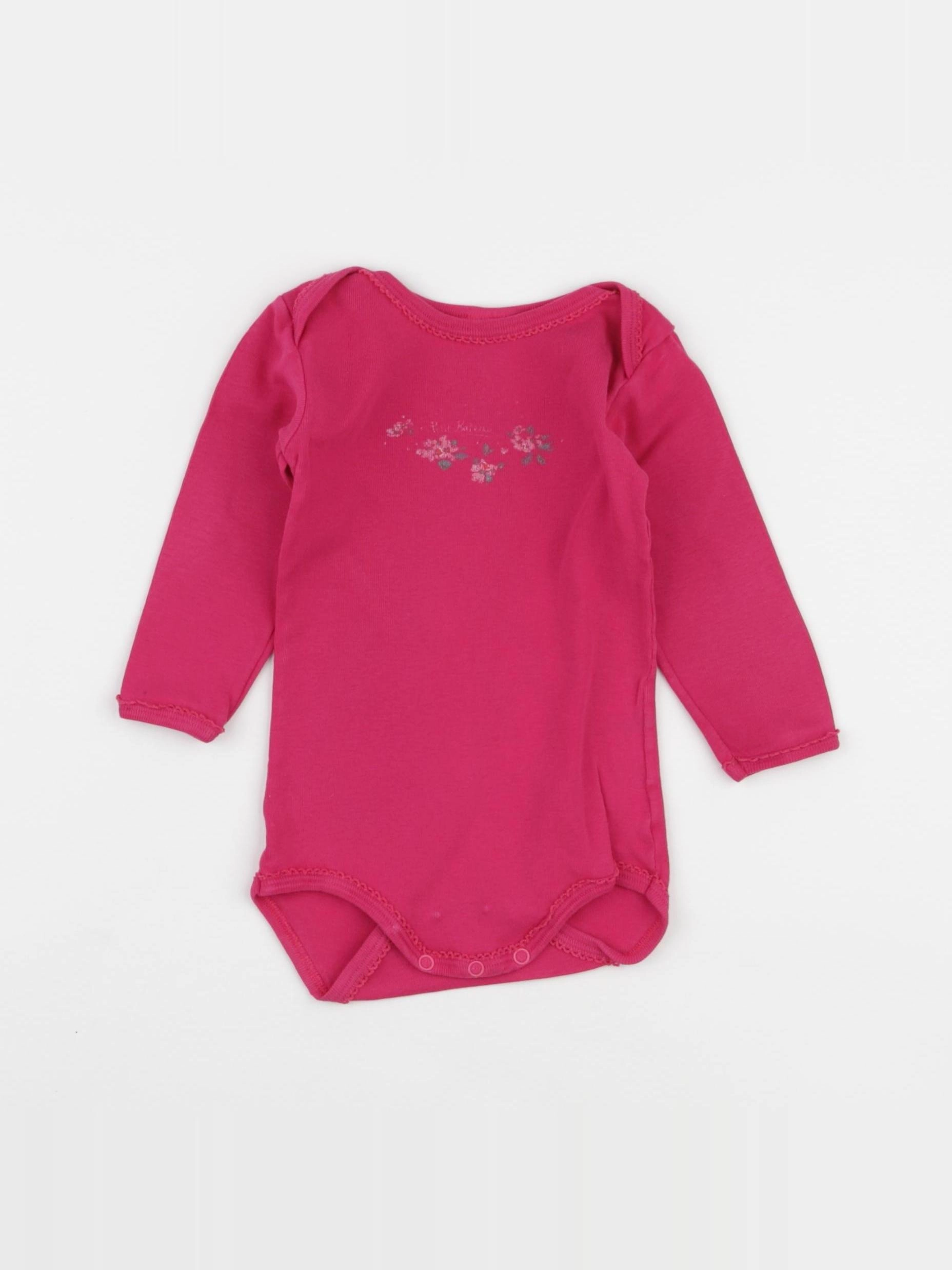 Petit Bateau - body rose - 6 mois