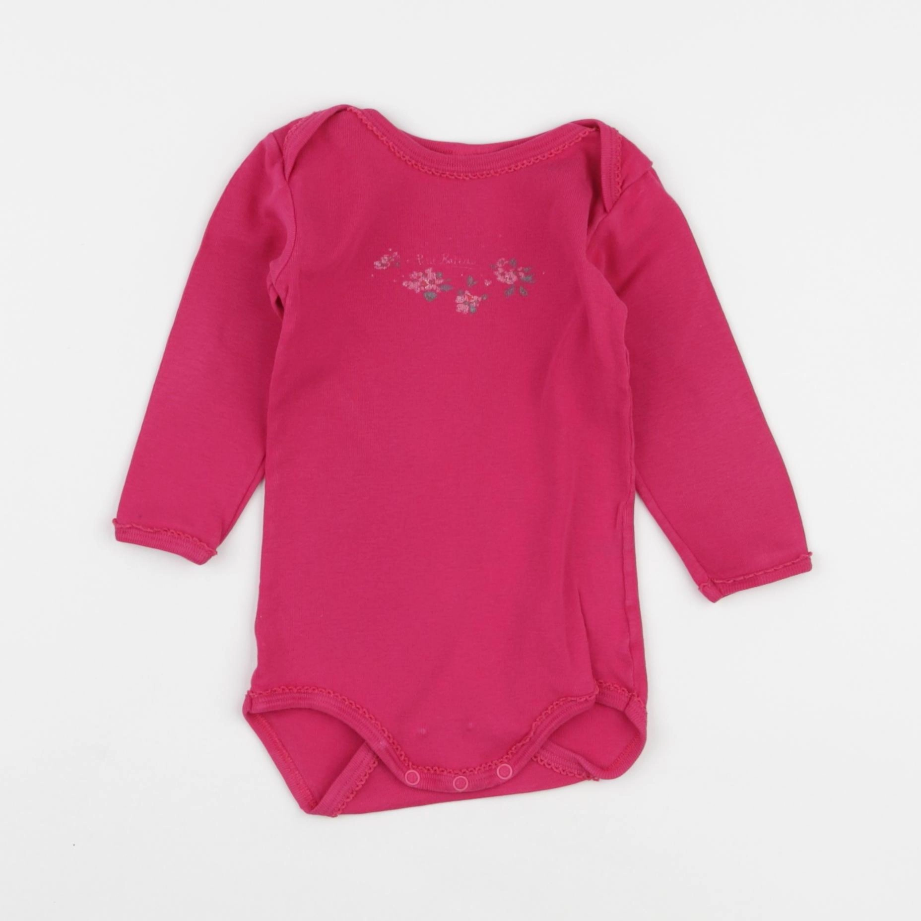 Petit Bateau - body rose - 6 mois