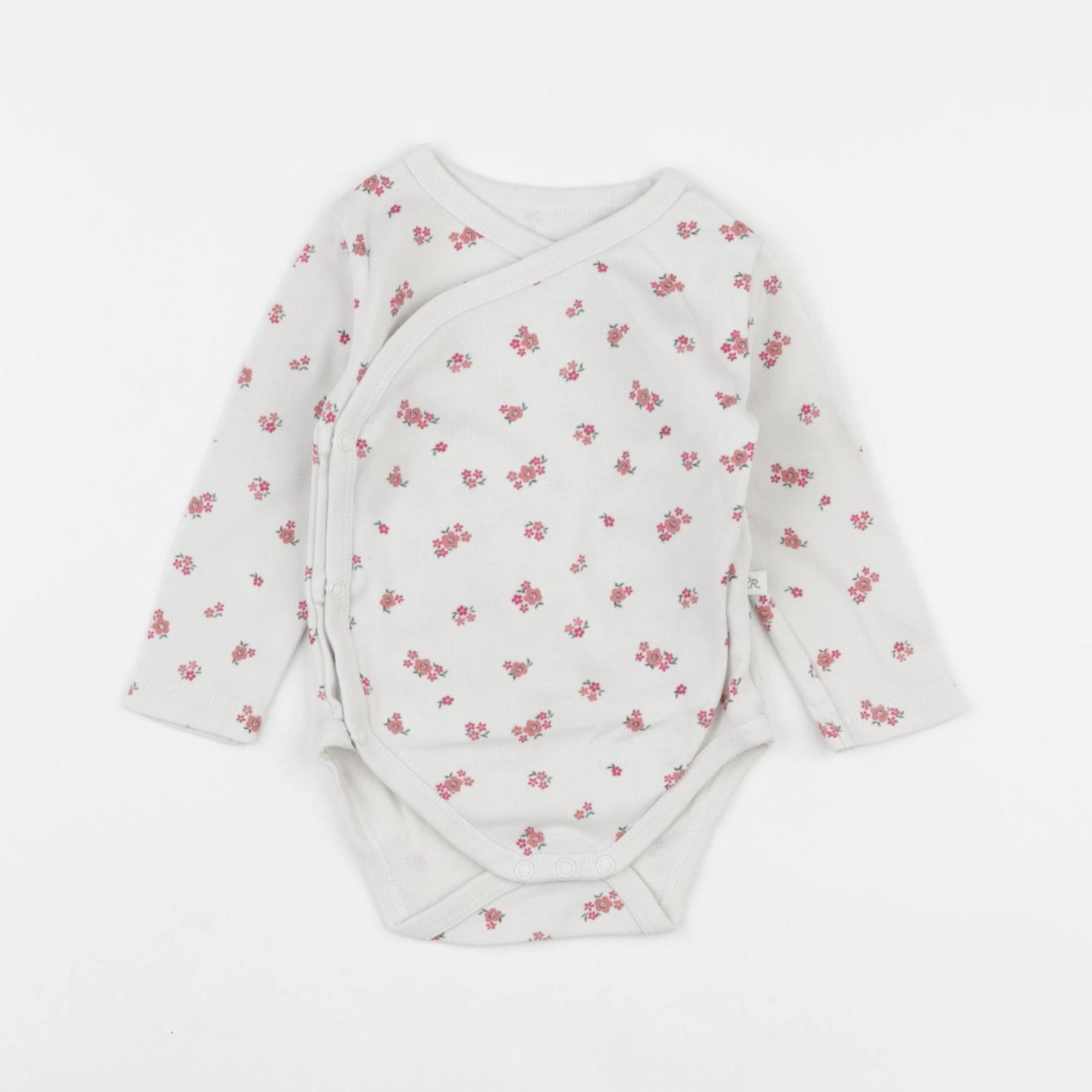 Cadet Rousselle - body blanc, rose - 6 mois