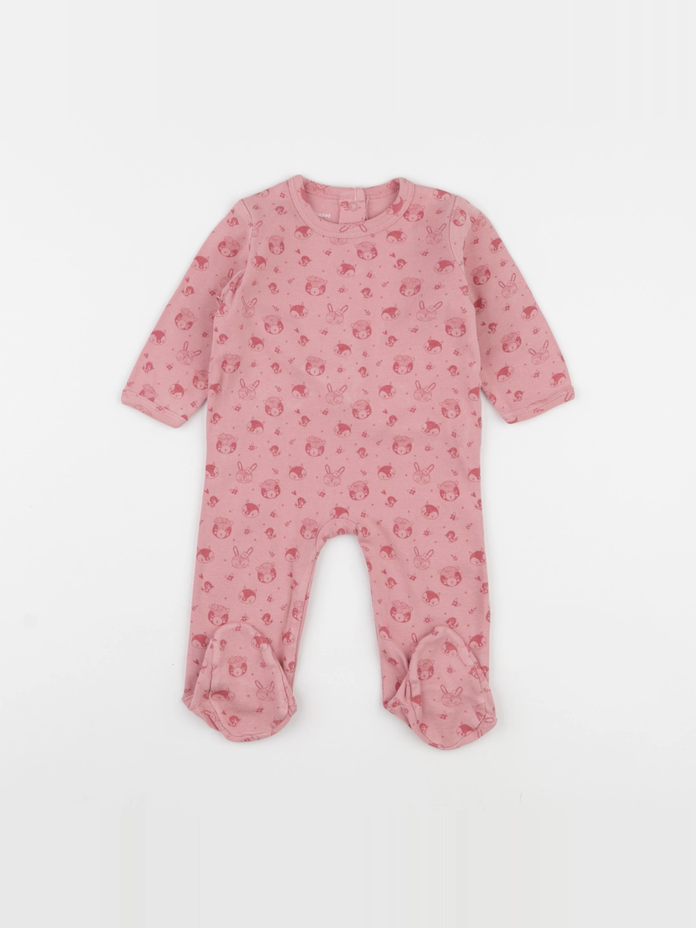 Vertbaudet - pyjama coton rose - 6 mois