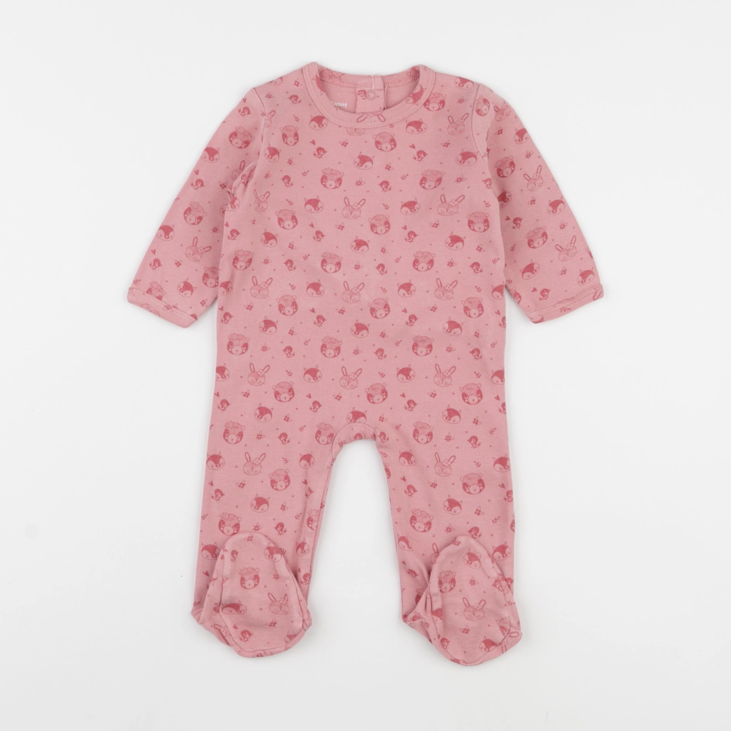 Vertbaudet - pyjama coton rose - 6 mois