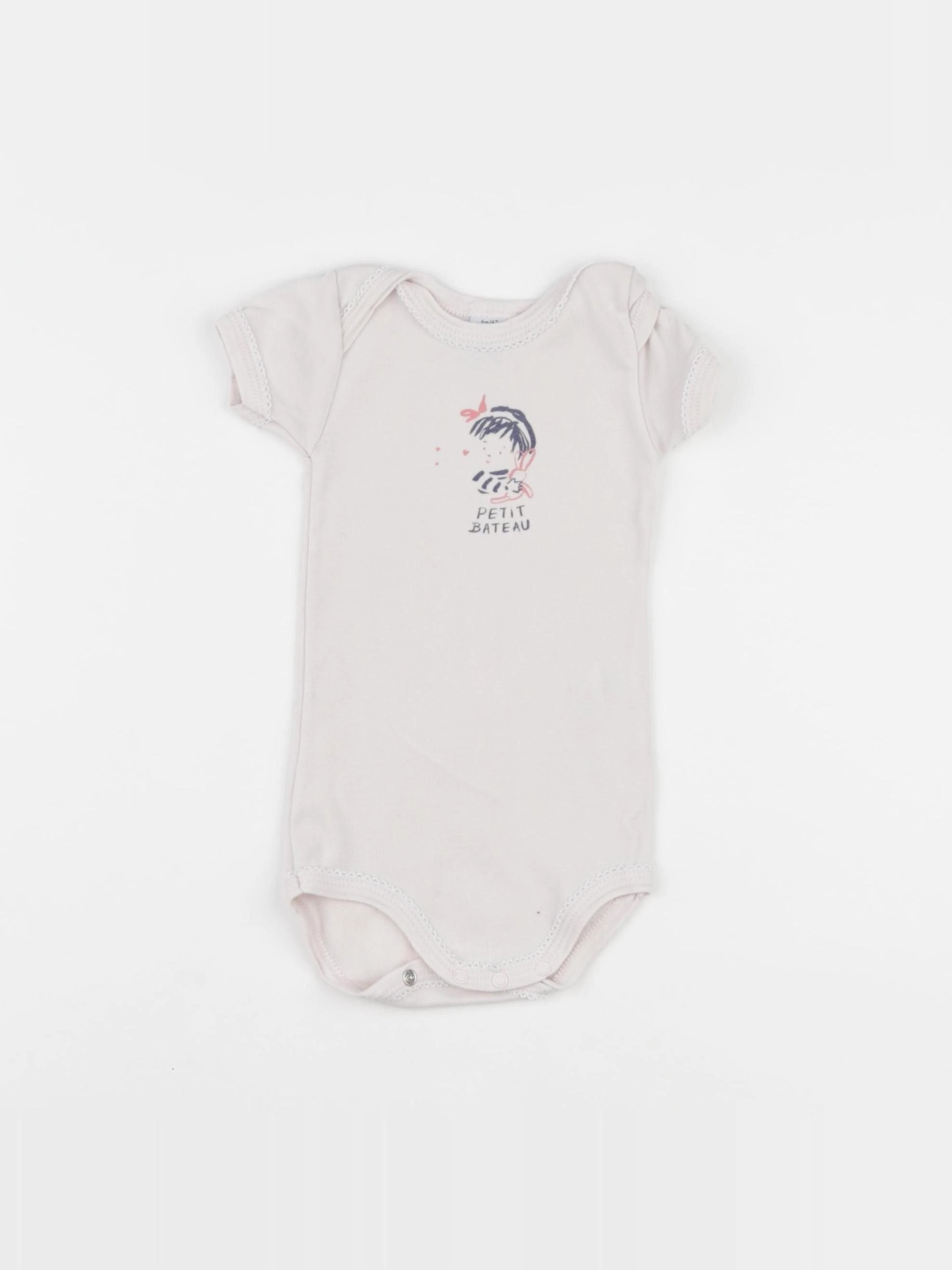 Petit Bateau - body rose - 6 mois