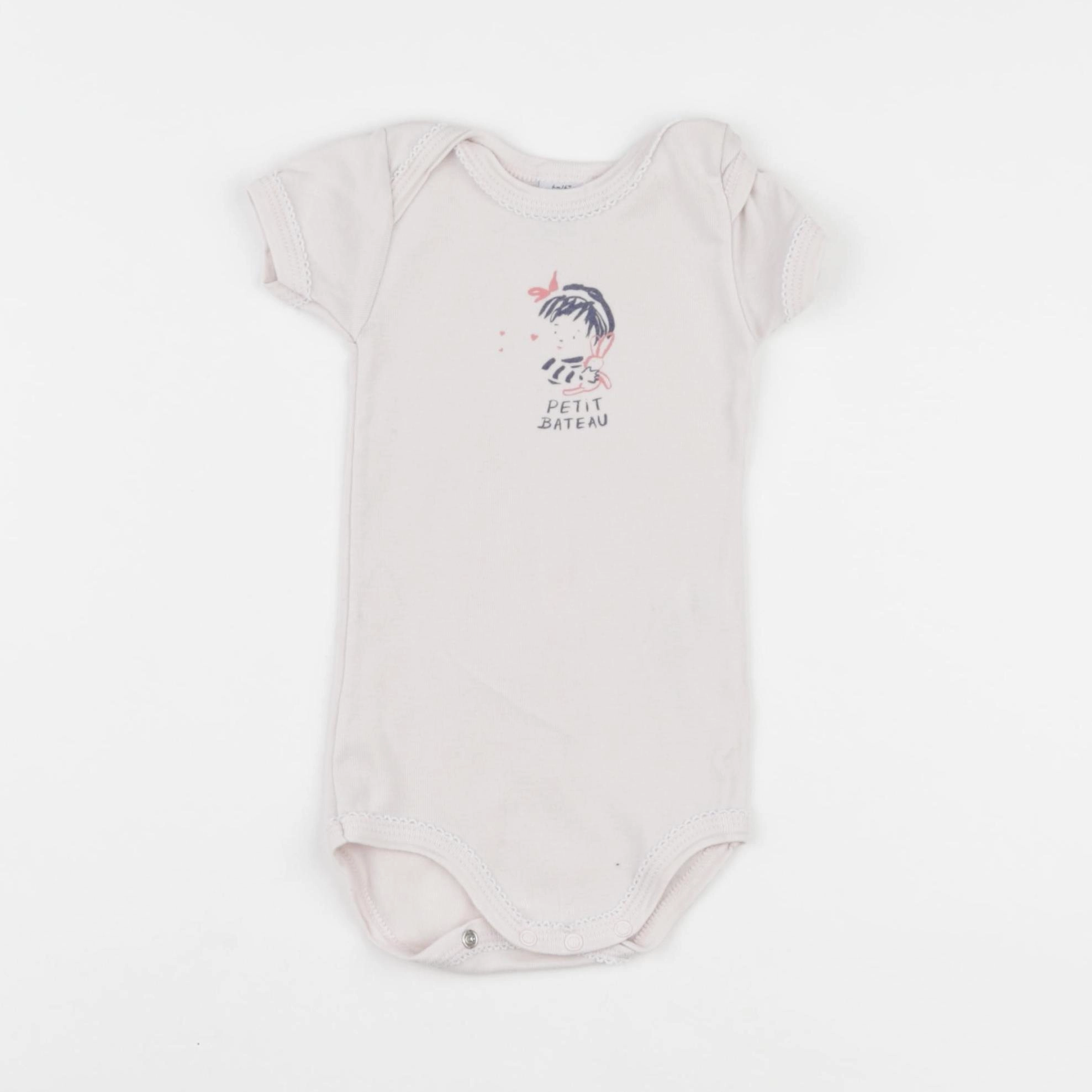 Petit Bateau - body rose - 6 mois