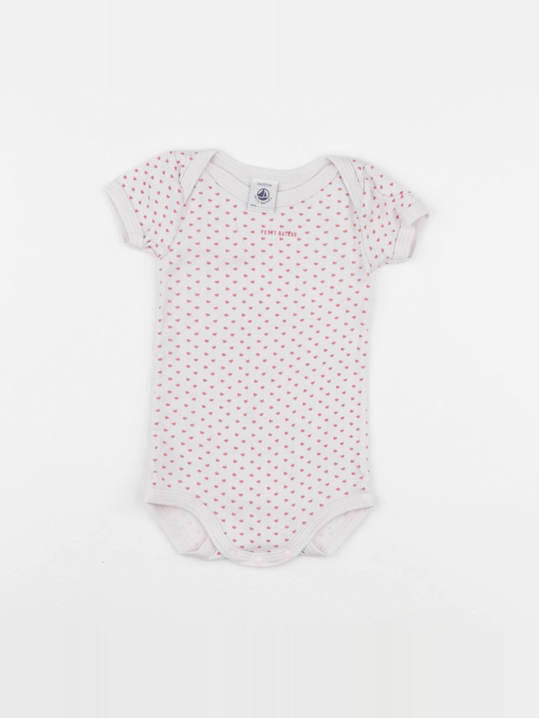 Petit Bateau - body rose - 6 mois