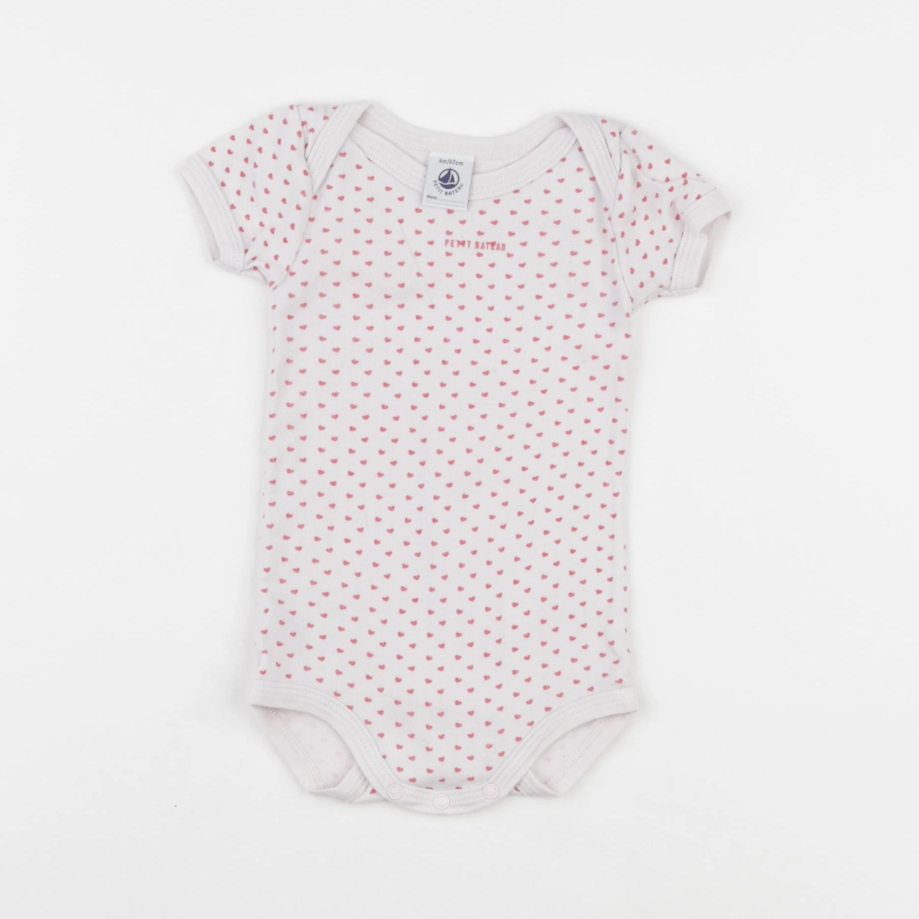 Petit Bateau - body rose - 6 mois