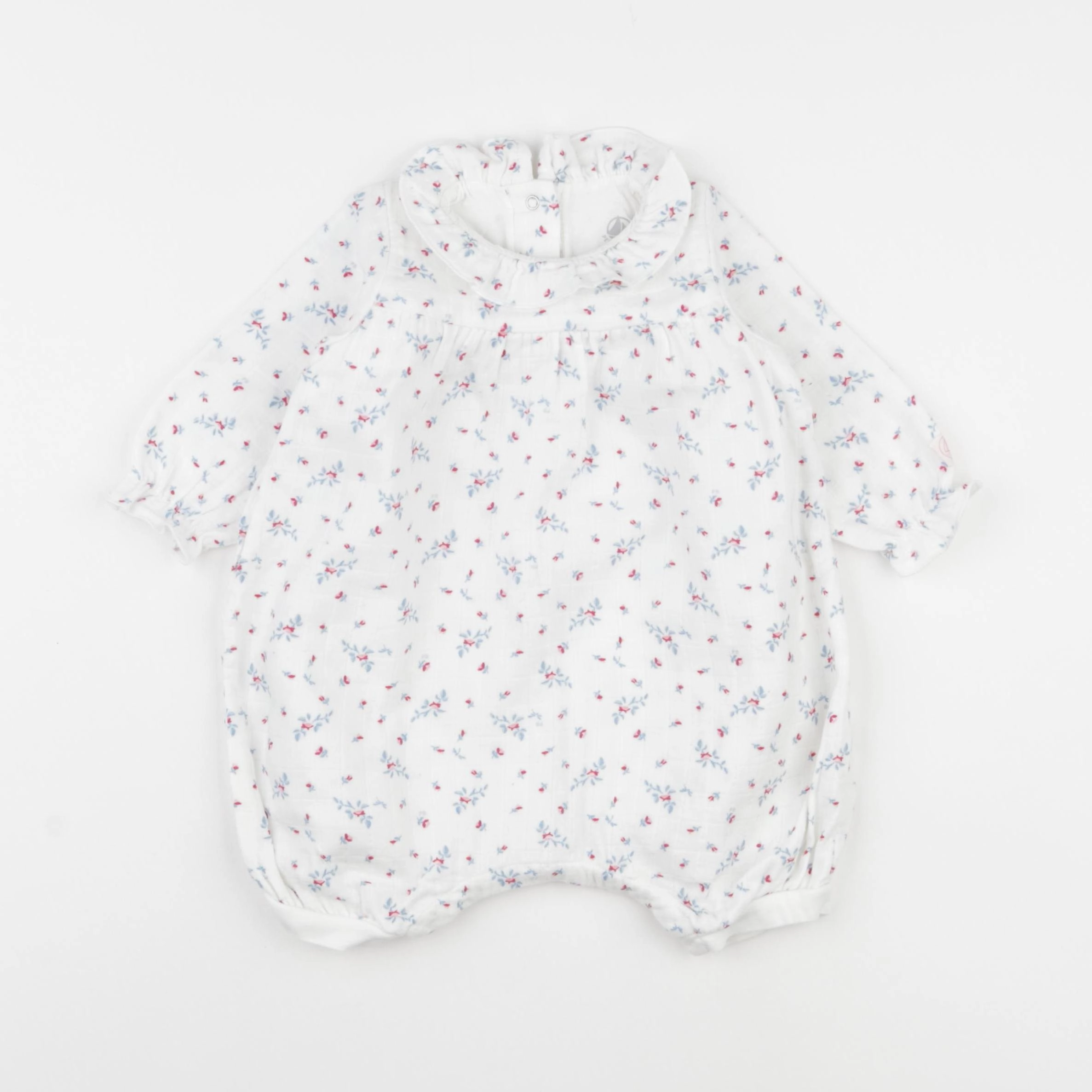 Petit Bateau - combinaison blanc, bleu - 6 mois