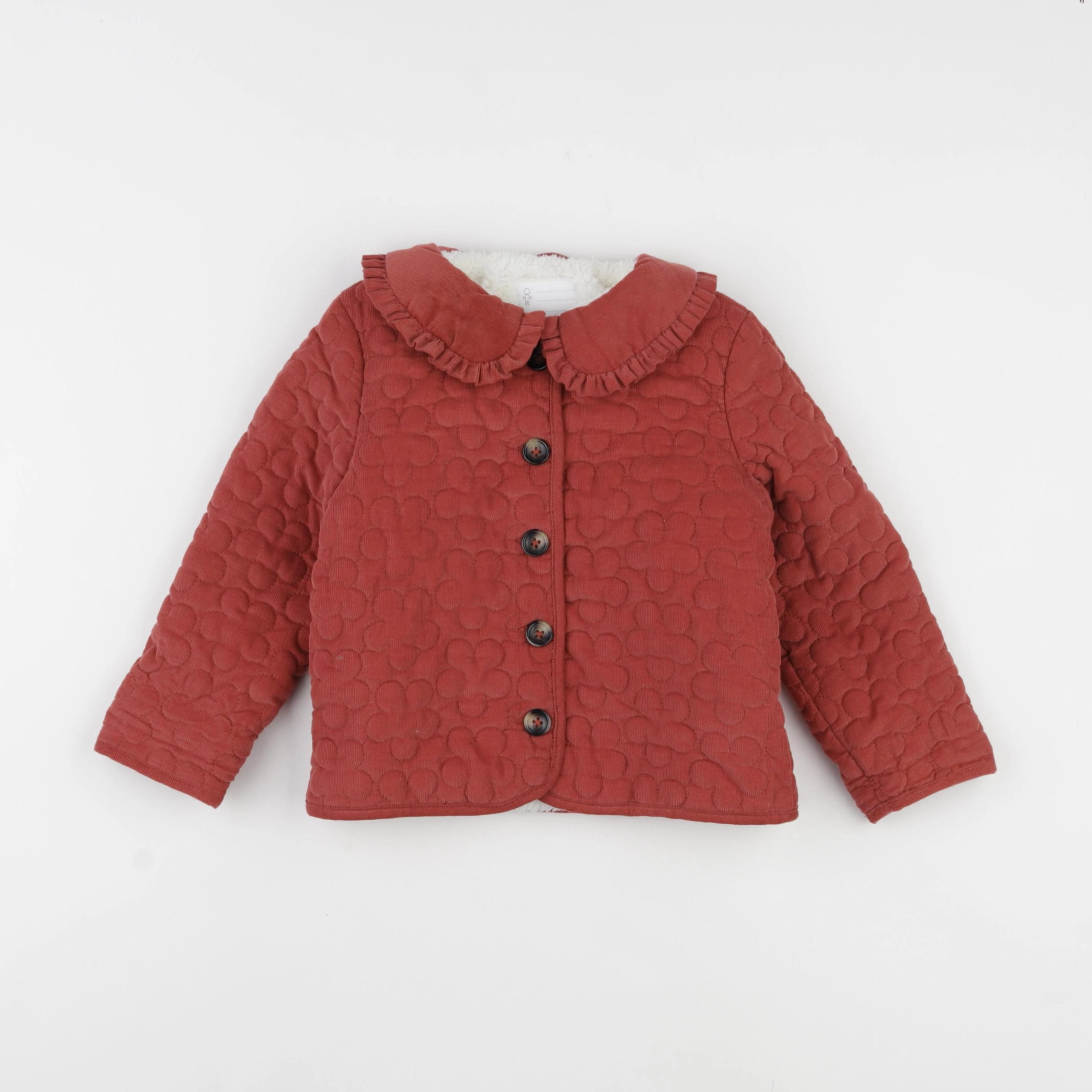 Vertbaudet - veste doublé rouge - 36 mois