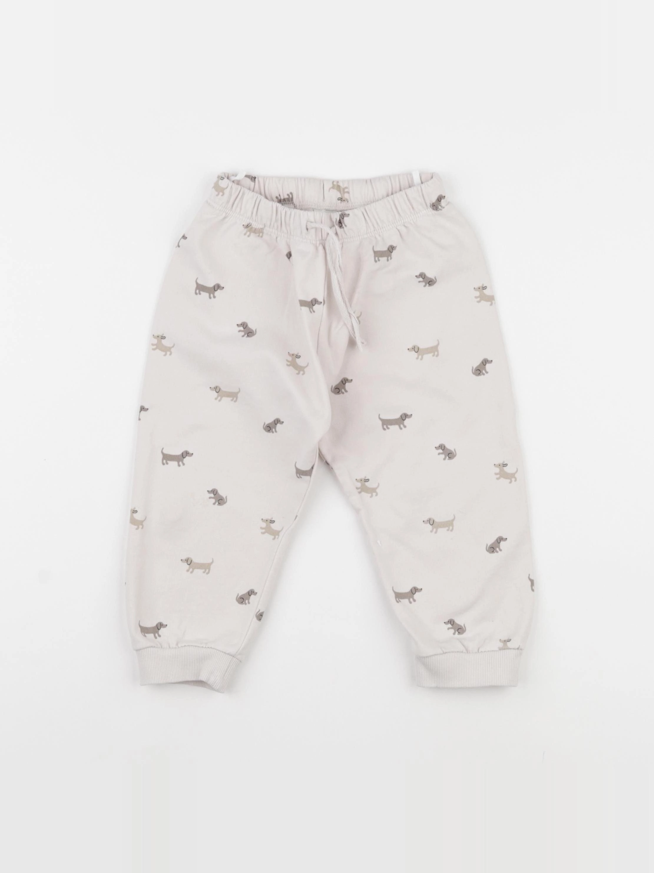 H&M - jogging blanc, gris - 12/18 mois
