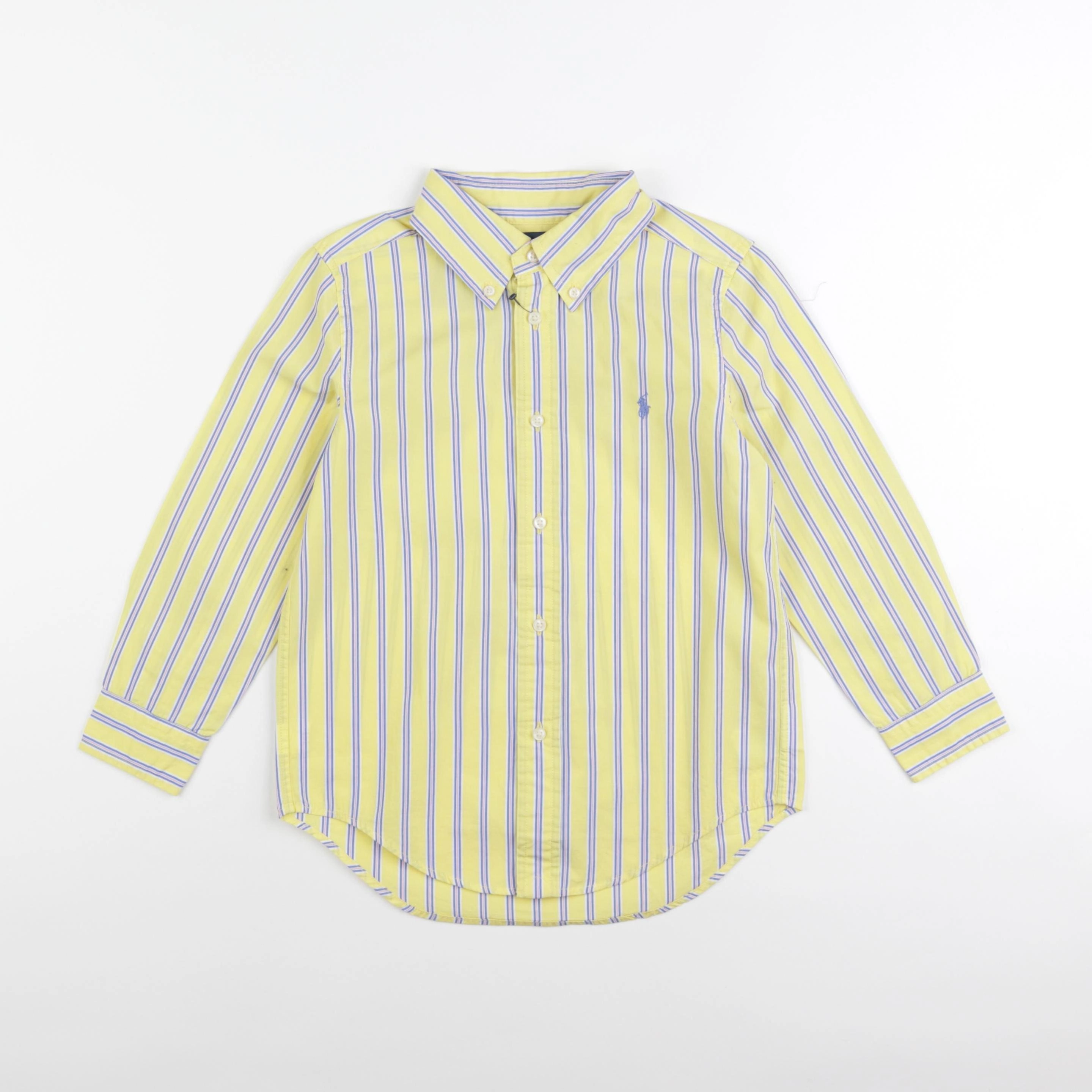 Ralph Lauren - chemise jaune, bleu - 5 ans