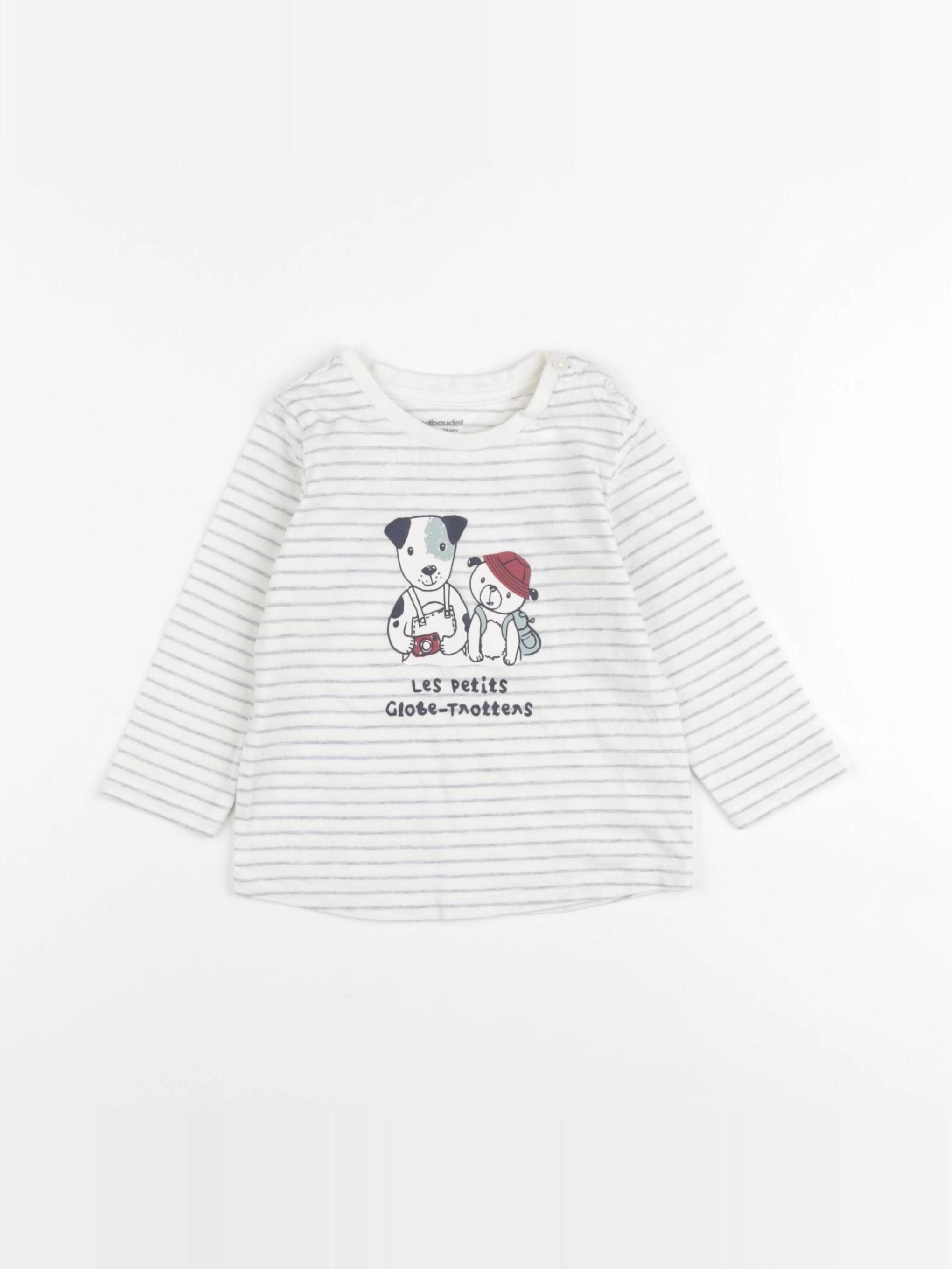 Vertbaudet - tee-shirt multicolore - 12 mois