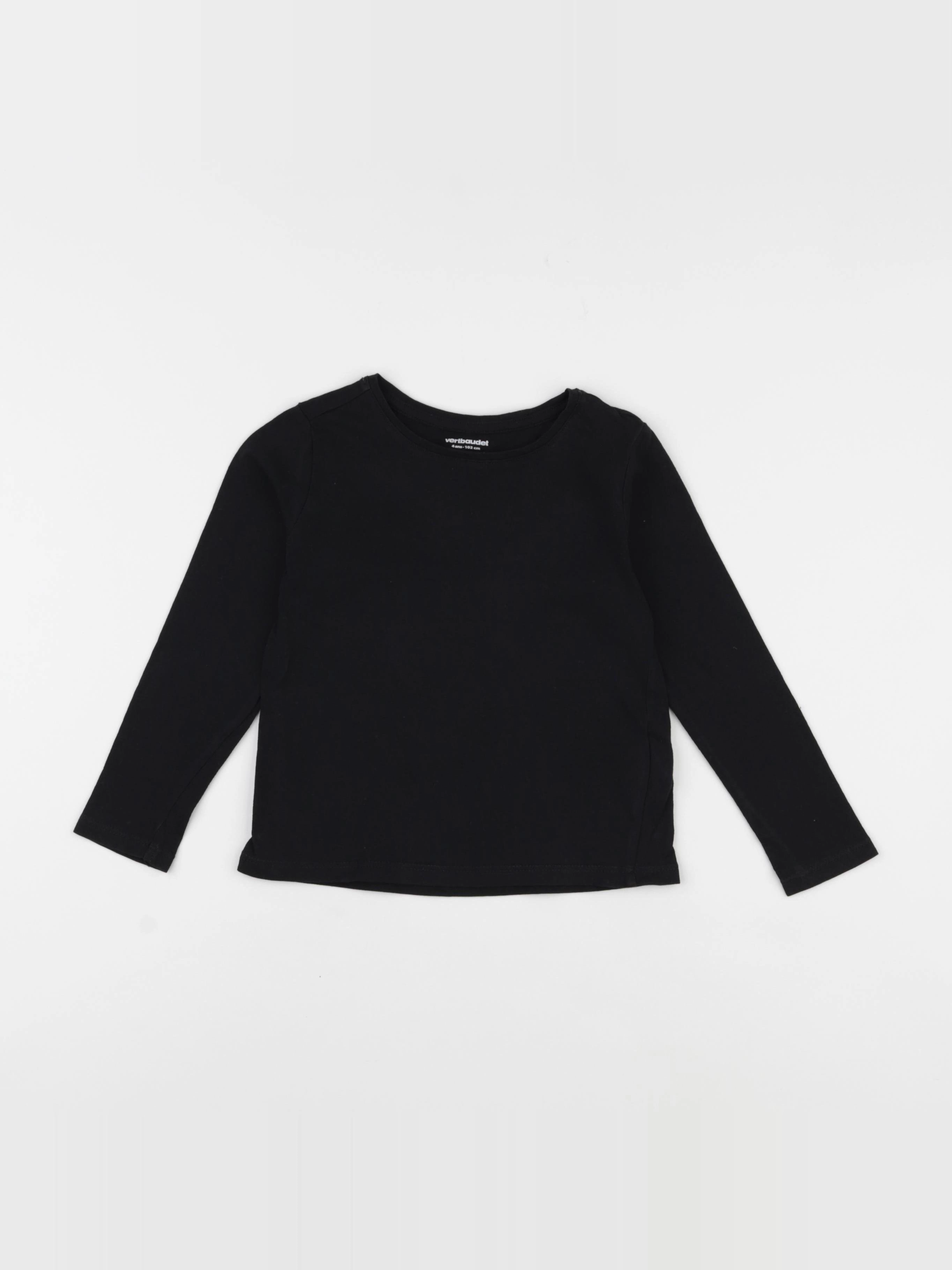 Vertbaudet - tee-shirt noir - 4 ans